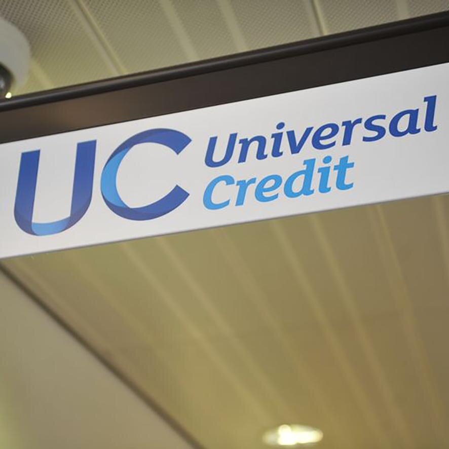 Universal Credit Sign. Photo by Jerome Ellerby
