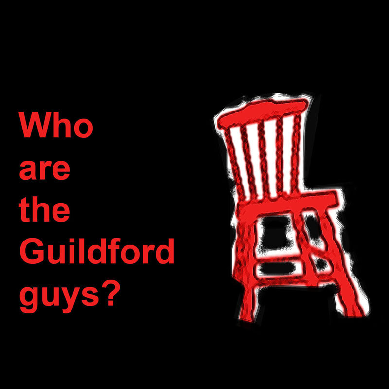 Illustration from the Mooch postcard for the project: "Who are the Guildford Guys?"