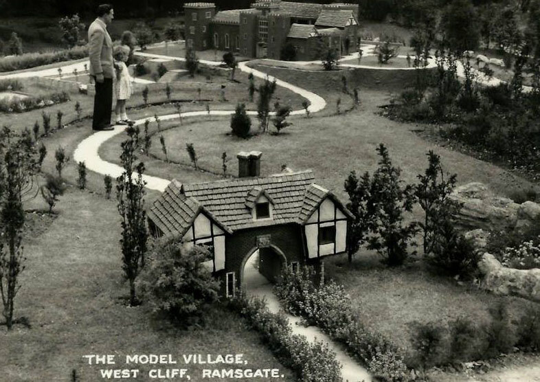 Vintage postcard of the old Ramsgate model village