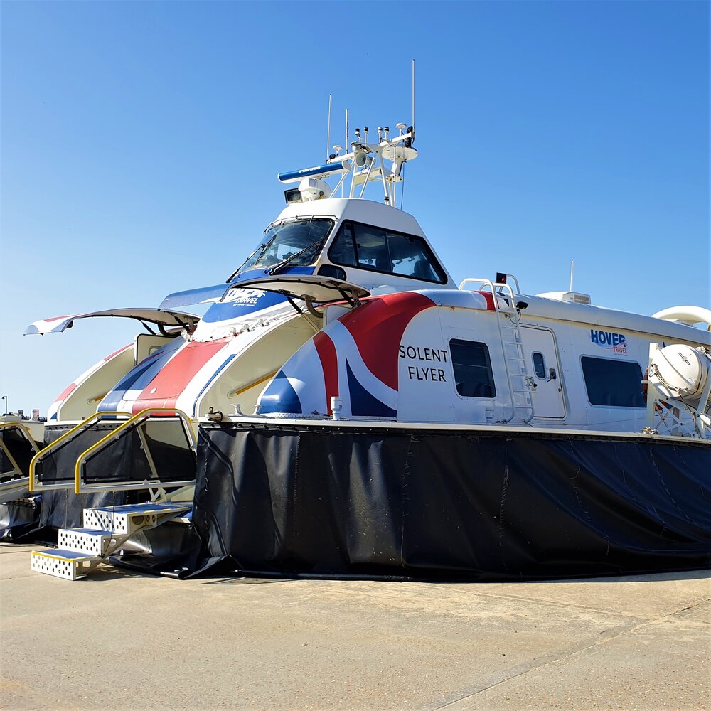 Photo of the Hovercraft from the Mooch trip to Ryde. Both towns have hovercraft stories to tell