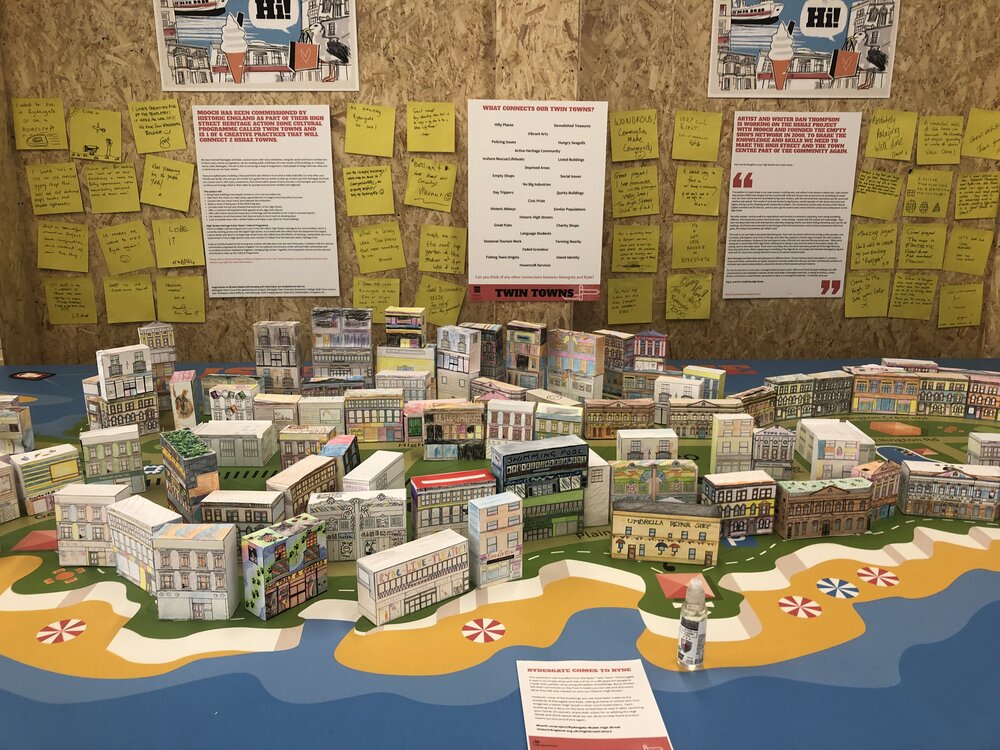 Photo of a closer look at the 'Isle of Rydesgate' map at the Ryde exhibition
