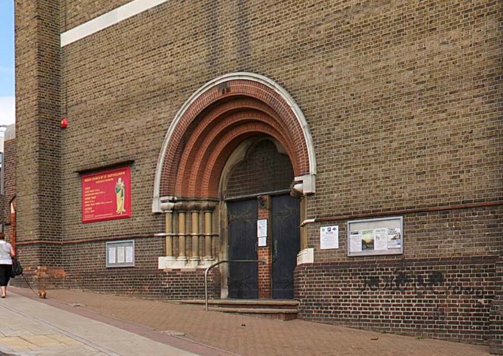 Beautiful arched entrance to St Bartholomew's church