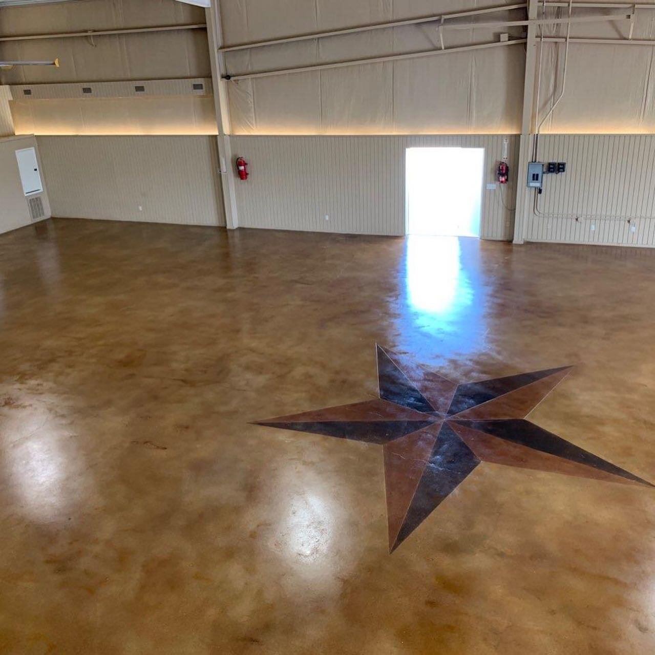 Our beautiful new stained floor. Come check us out at CB Ranch. Let us host your next event. #ranchweddings #eventplanner #eventcenter #weddingday #weddings #events #texasweddingvenue #weddingvenues #venue