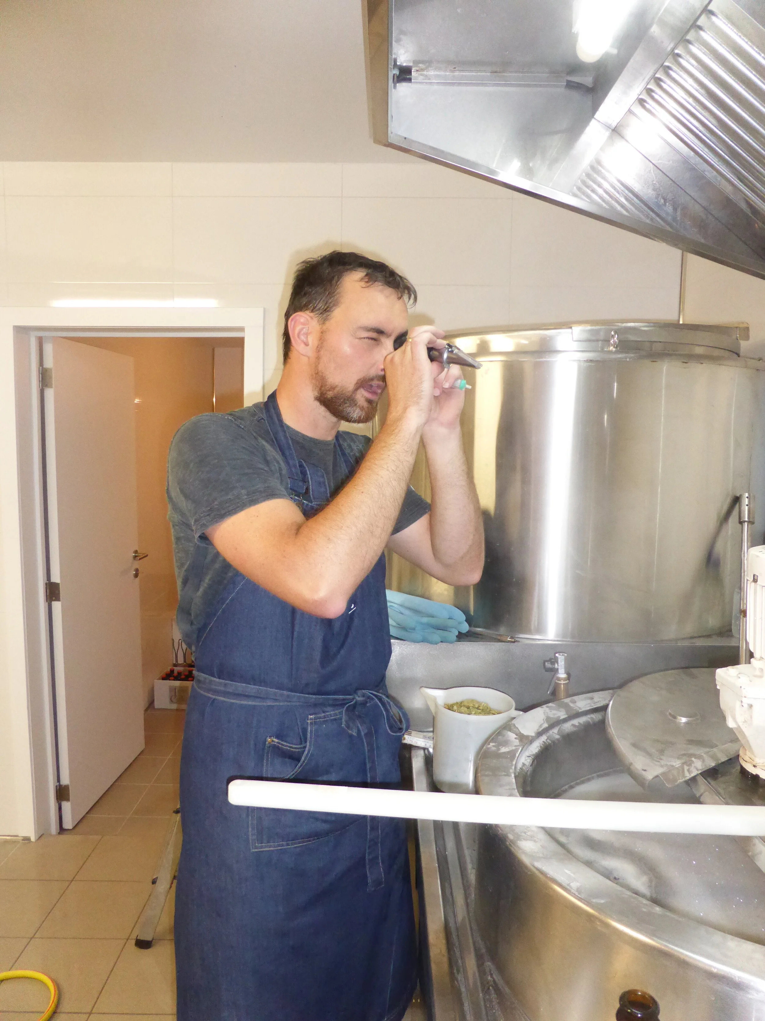Filip meert looking for ships in his new brewery