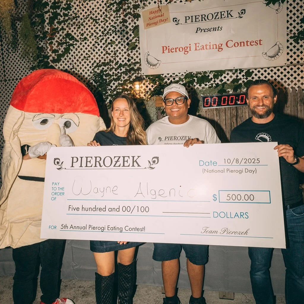 What a night! Thank you to everyone who joined us for our 5th Annual Pierogi Eating Contest, the perfect way to celebrate National Pierogi Day 🥟❤️

This time around we had four returning contestants and two ties. 

Congratulations to @wayneywonder29