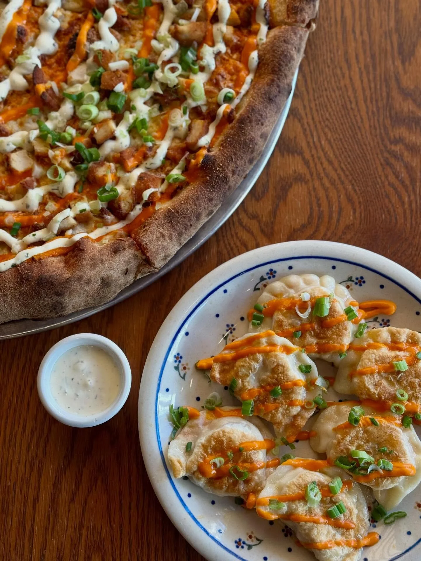 We&rsquo;ve been keeping a little secret🤫

Introducing a new take on our Buffalo Chicken Pierogi, inspired by the iconic Buffalo slice from our friends and neighbors at @diamondslice_ 💎🍕

Filled with&nbsp;pecorino-crusted chicken cutlets, shredded