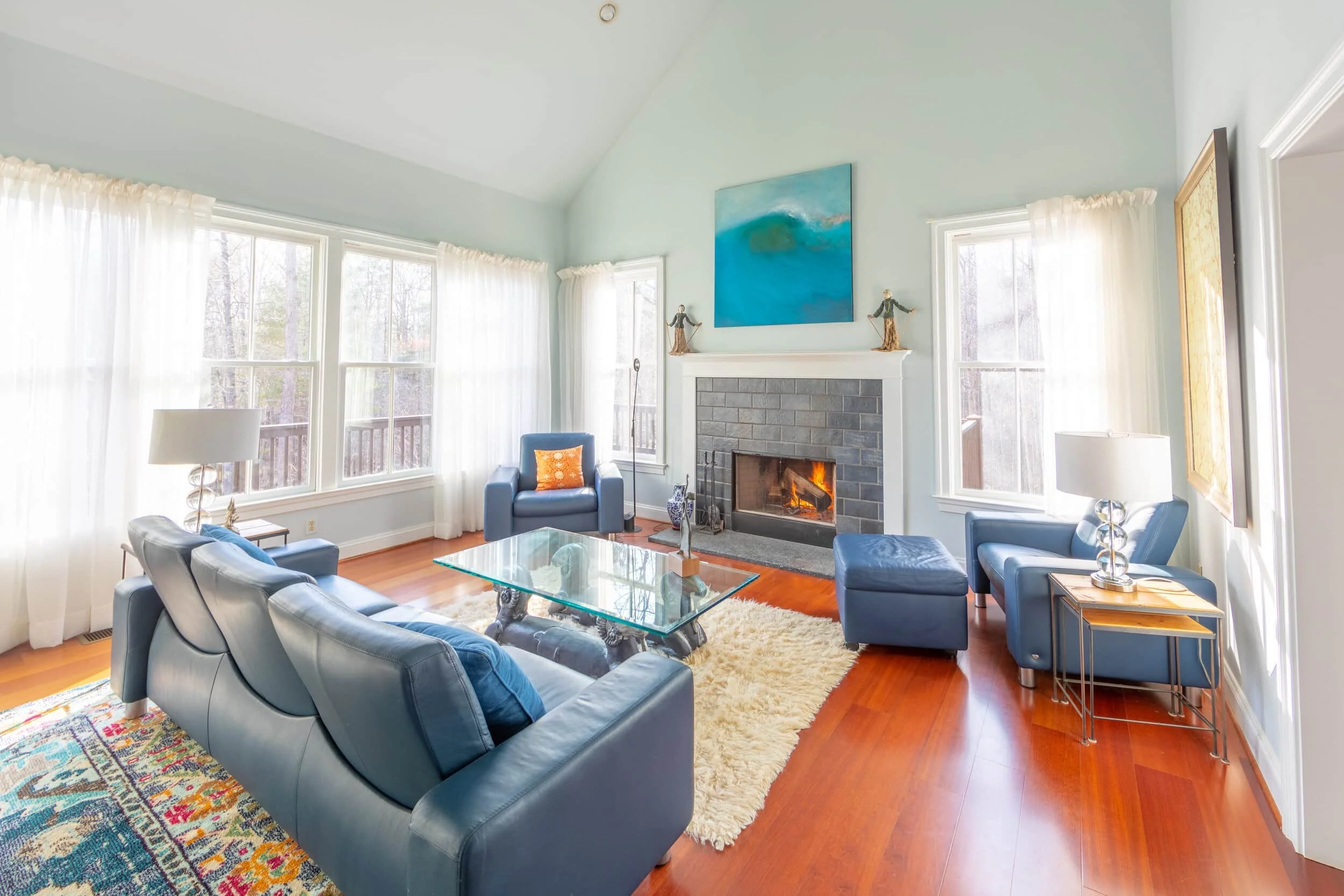 Living Room with Fireplace