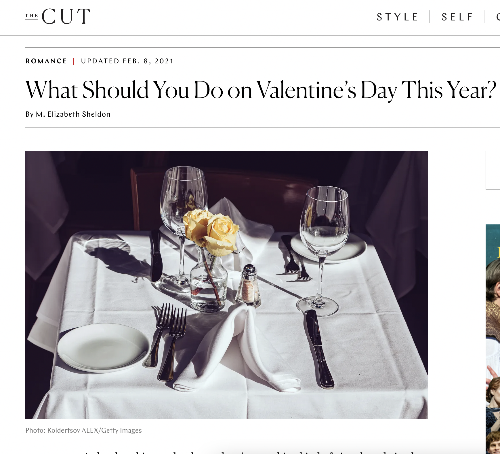 The Cut: Covid Valentines Day