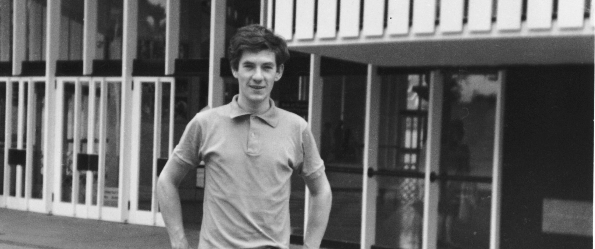 10. Ian McKellen outside a theatre © N:A from Ian McKellens private archive.jpg