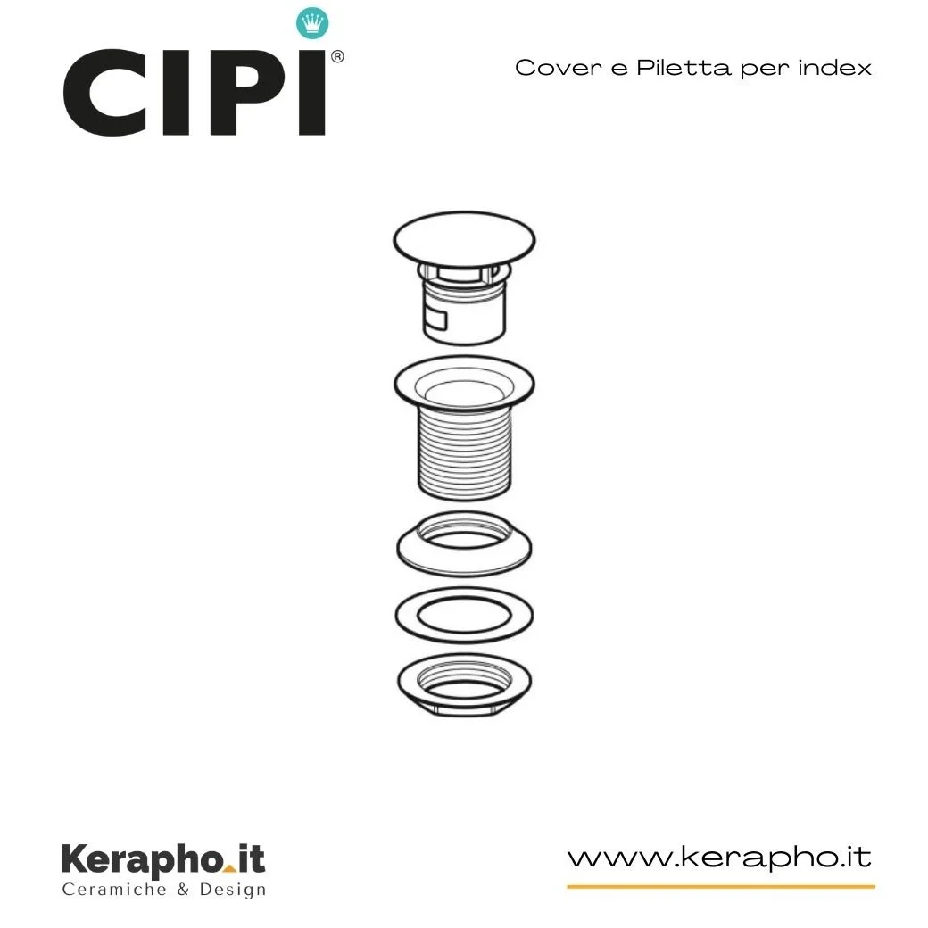 Cover e Piletta per lavabi Cipì Collezione Index