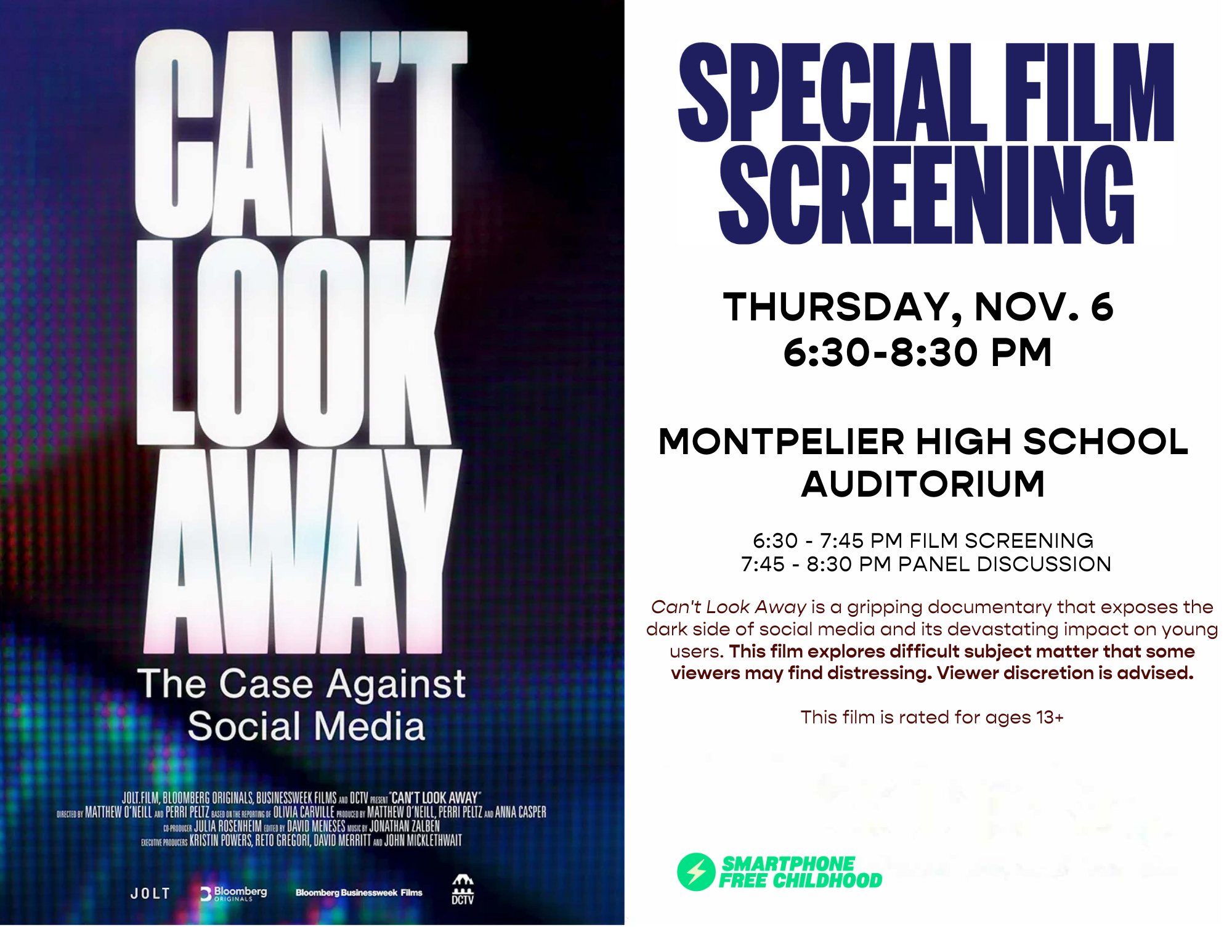 Can't Look Away Film Screening