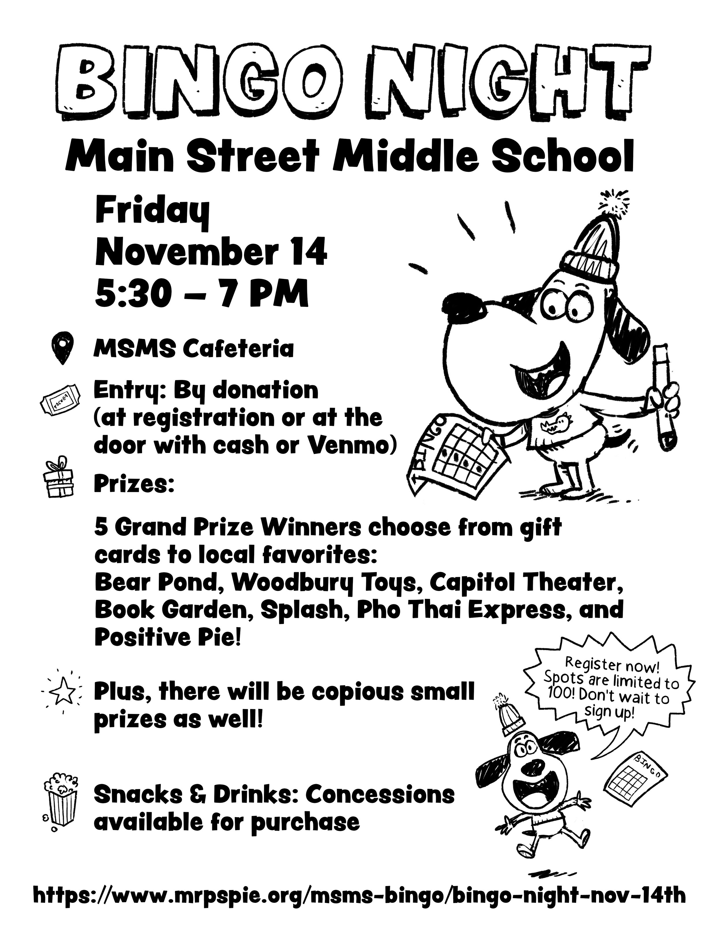 MSMS-PIE Bingo Night