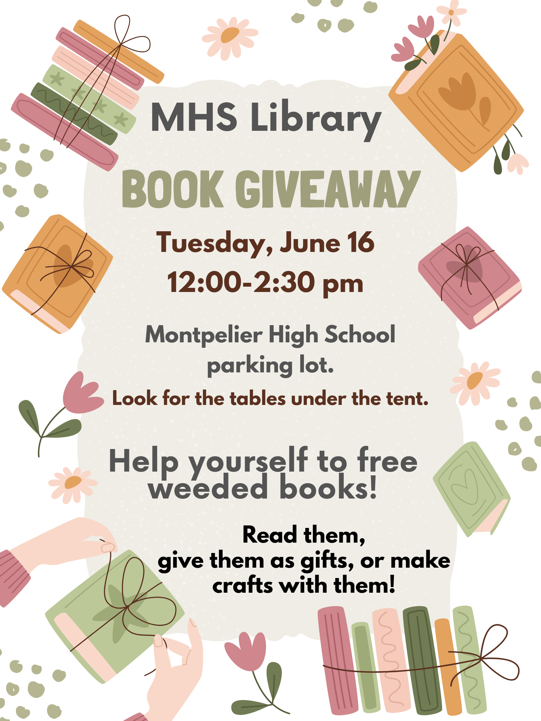 MHS Library Book Giveaway!