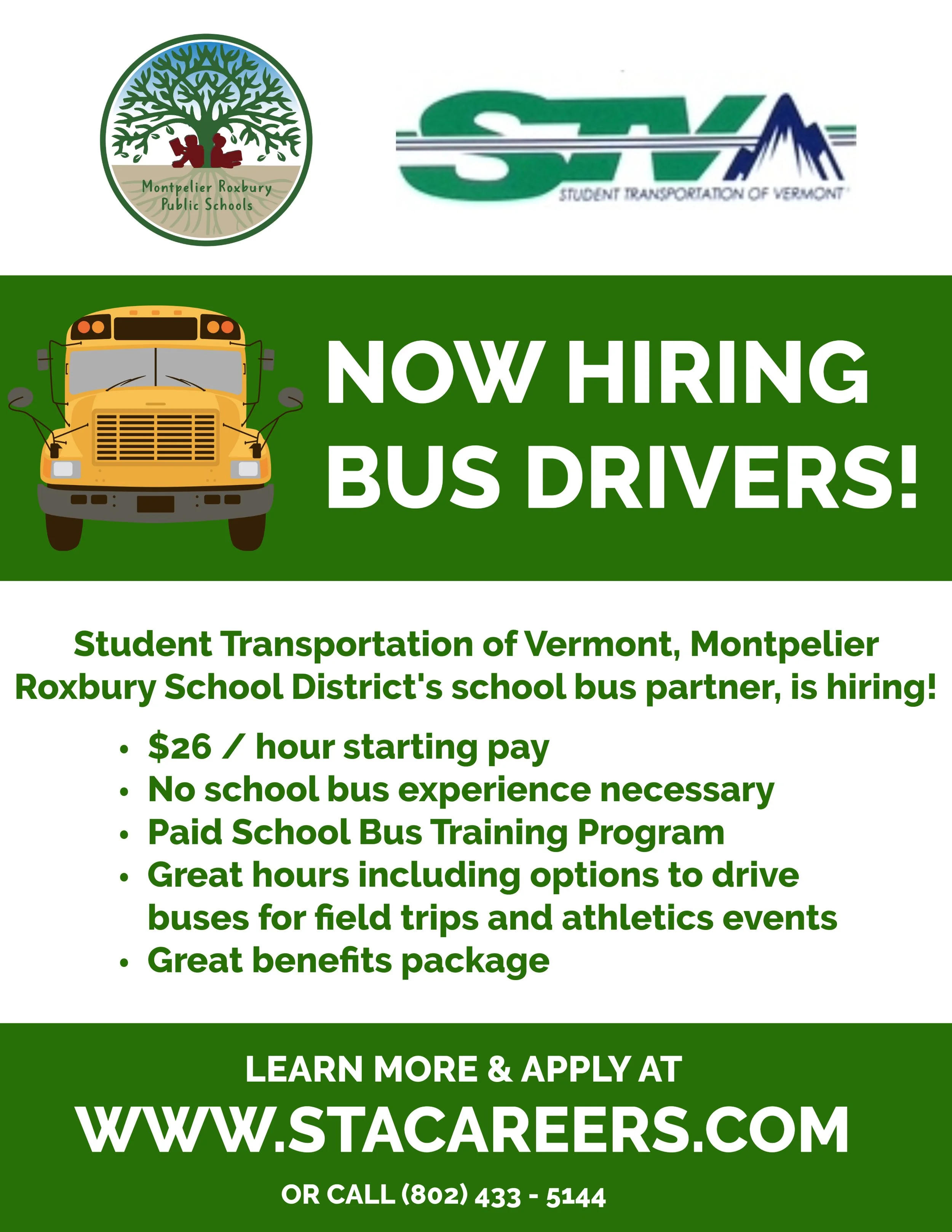 Employment Opportunities — Montpelier Roxbury Public Schools