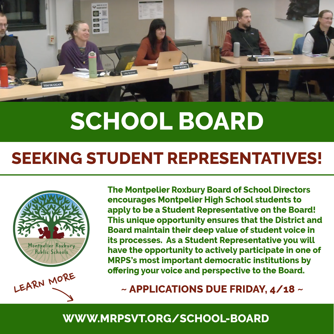 Board of School Directors — Montpelier Roxbury Public Schools