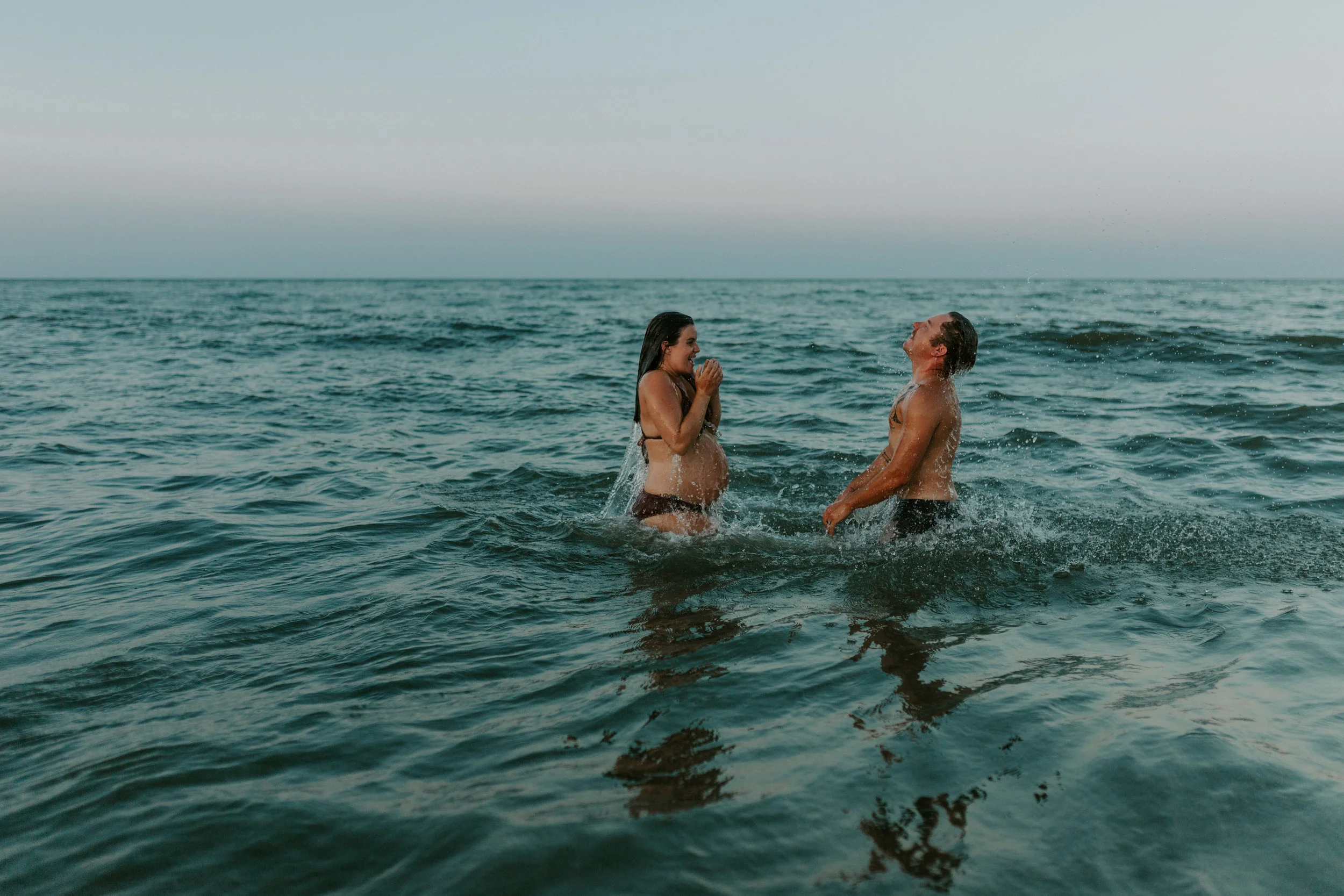 Golden Hour Beachy Maternity Session
