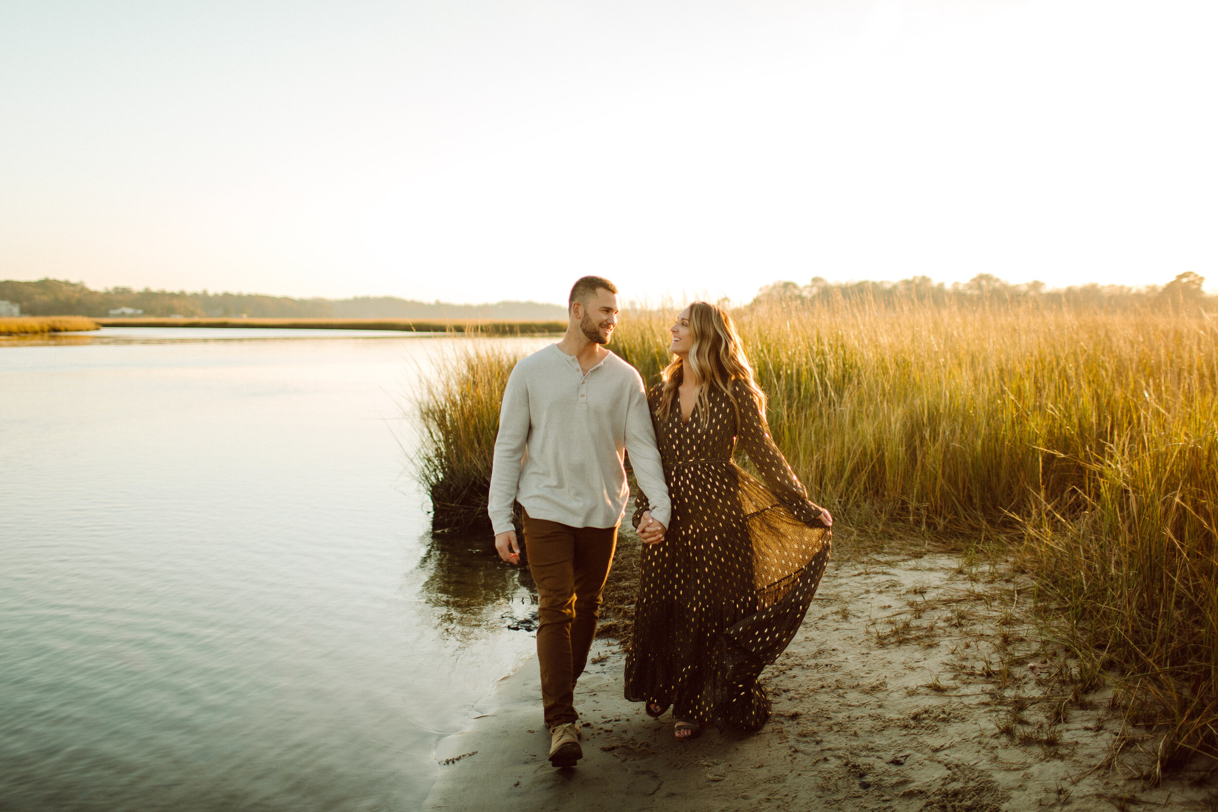 Pleasure House Point Engagement Session near the Virginia Beach oceanfront