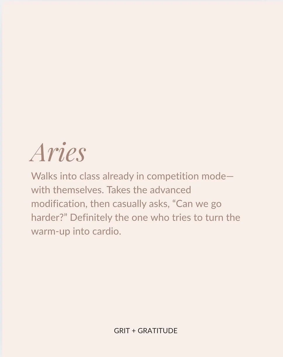 Reformer Rising if that was a thing 😂 

Here&rsquo;s your G+G Studio Zodiac ❤️

#gritandgratitudescv #gritandgratitudestudios #gritandgratitude #community #transformation #gratitude #pilates #pilatesreformer #powerplate #vibrationtraining #gritfam