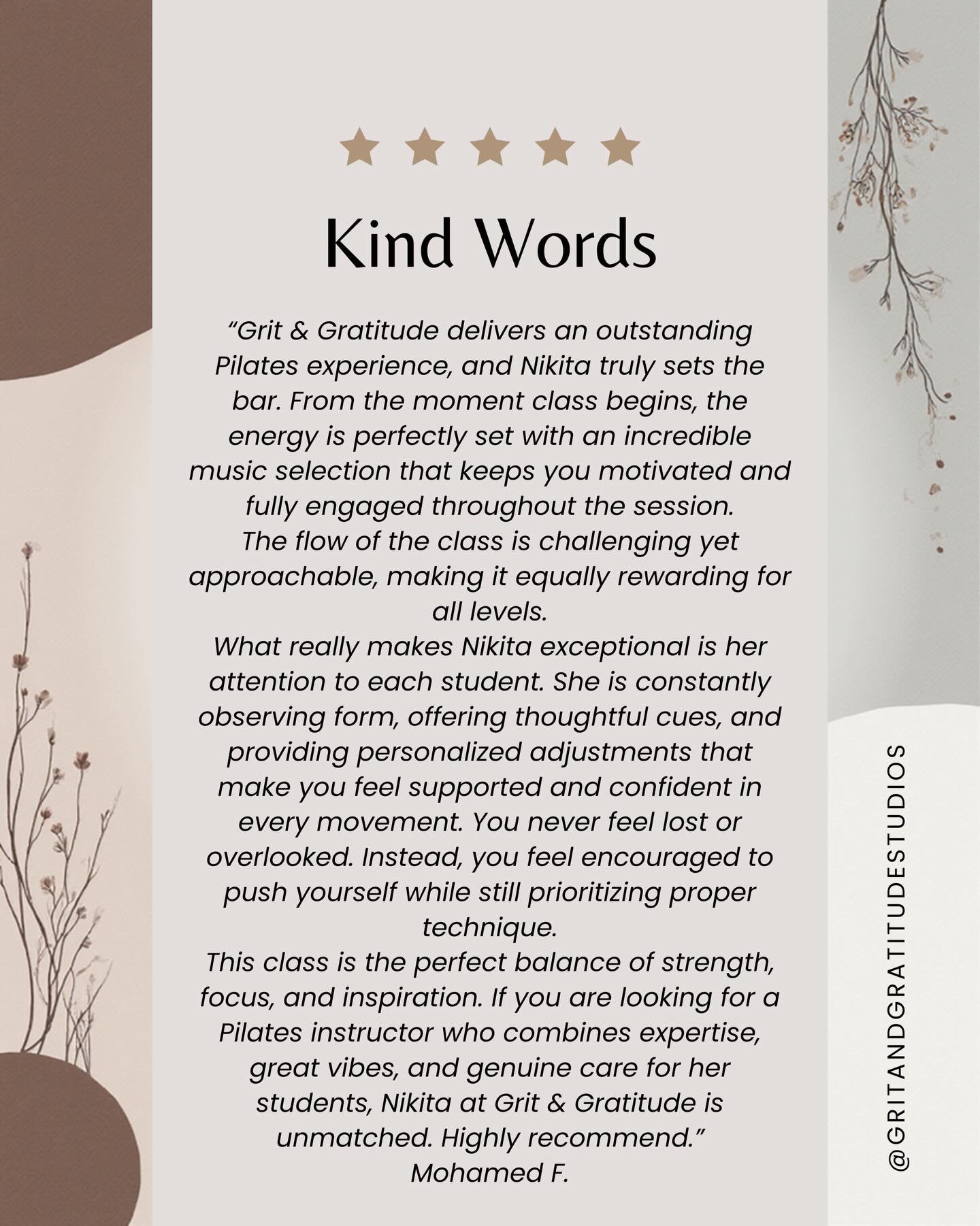 This review 😍 

Thank you so much for the kind words! 🥰

#SantaClaritaPilates #SCVFitness #PilatesStudio #ReformerPilates #VibrationPlate 
#BoutiqueFitness #WellnessStudio #HighlyRecommend #BestInSantaClarita #community #transformation #gratitude #