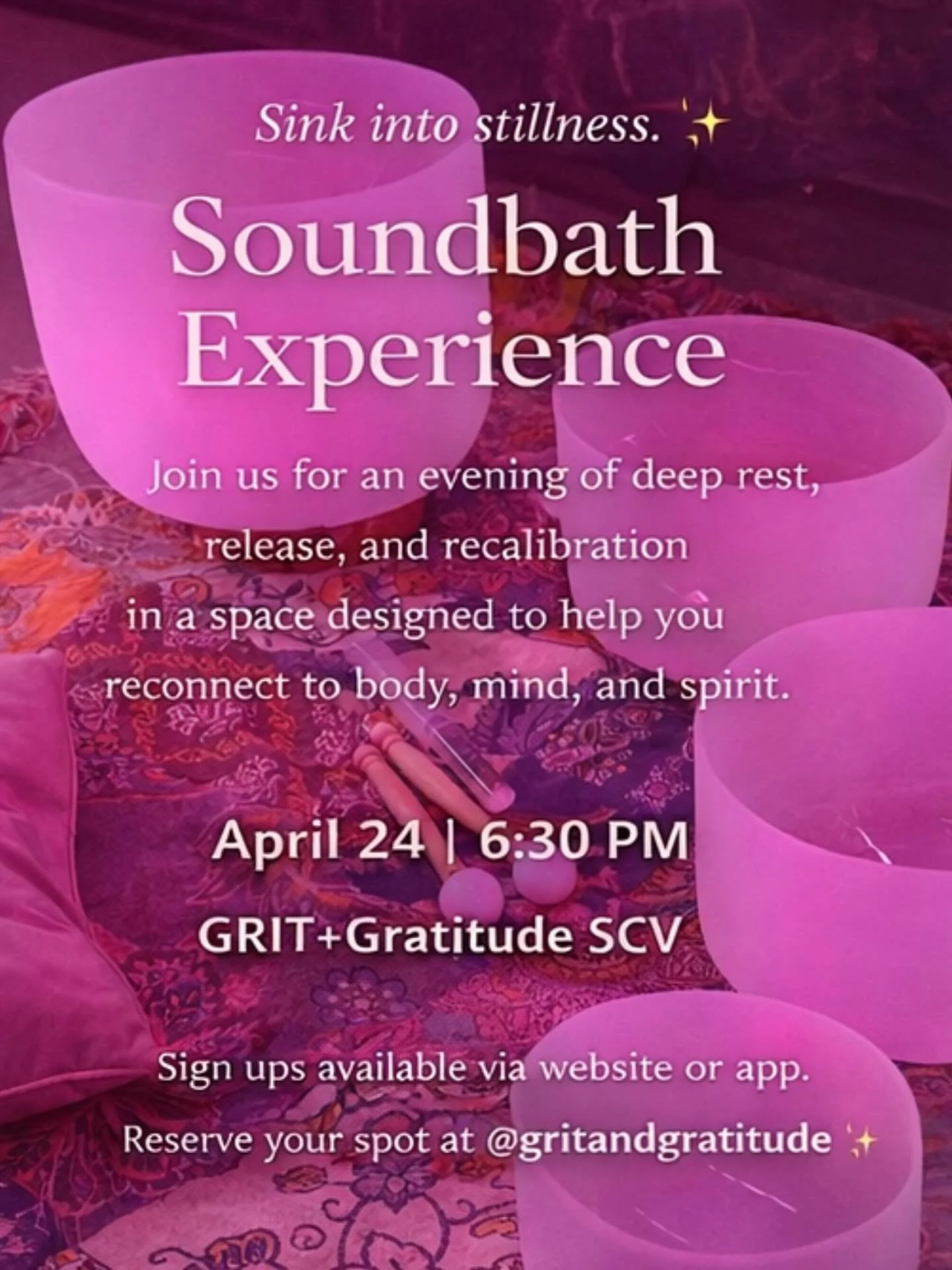 An immersive evening of restoration with @rootedbysummer and @ashleyhowardpilates ✨

Experience the power of sound healing through crystal singing bowls designed to calm the nervous system, clear energy, and bring you back into alignment.

🗓 April 2