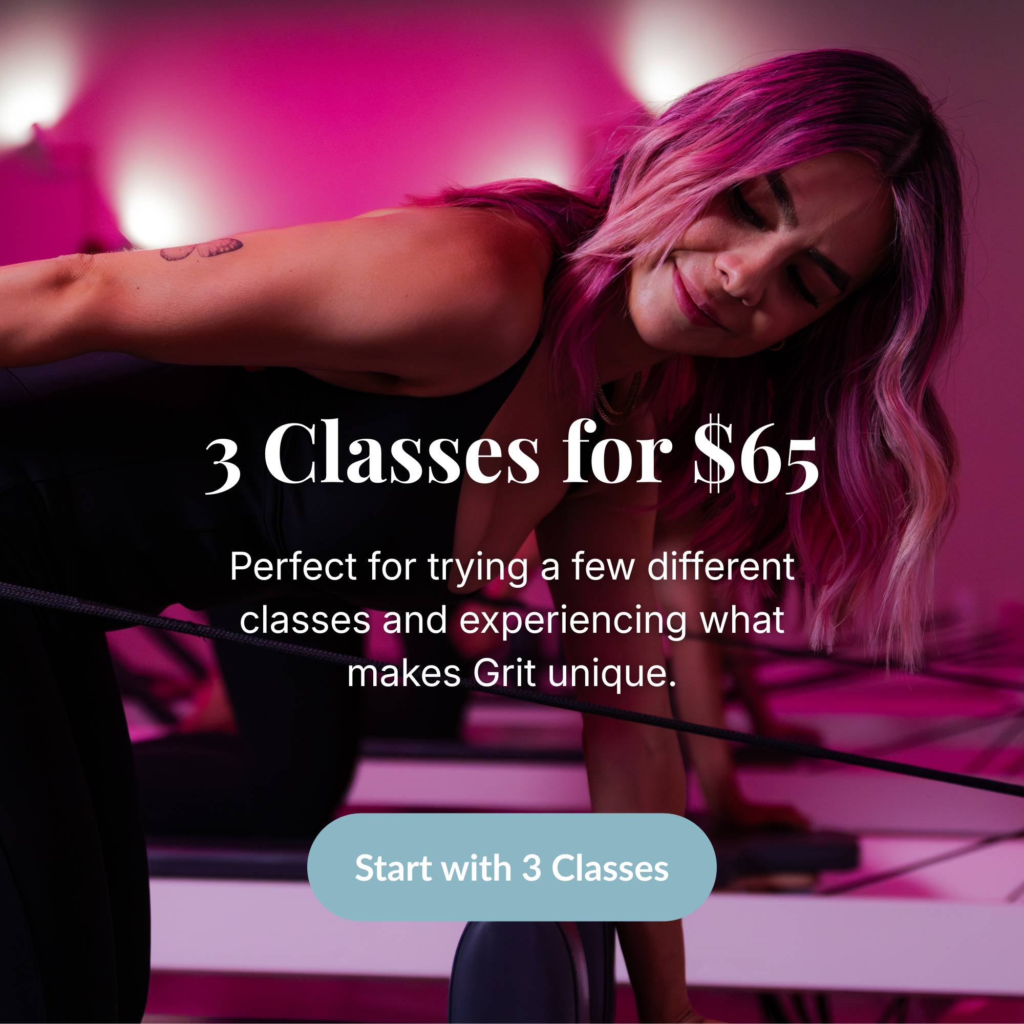 Grit + Gratitude Pilates New Client Special 3 Classes