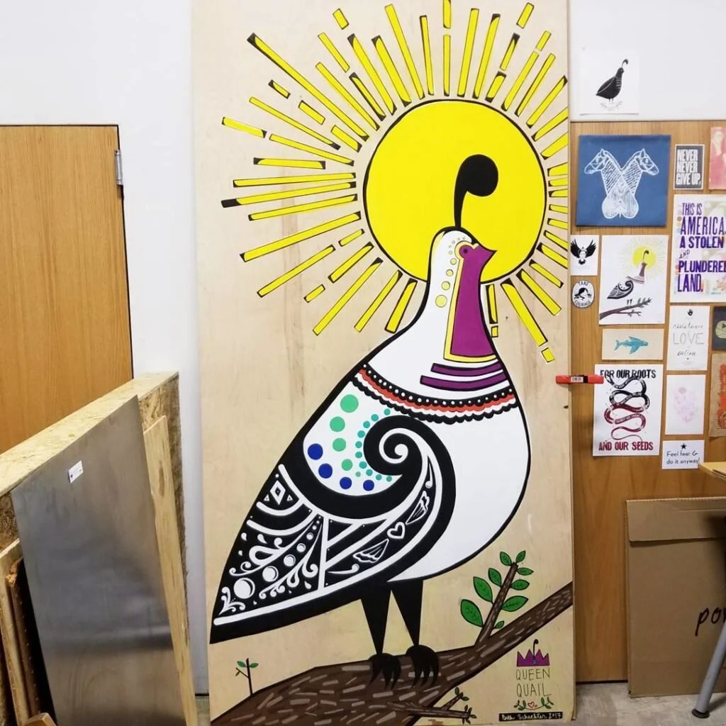 Queen Quail, first big painting this century, 2017