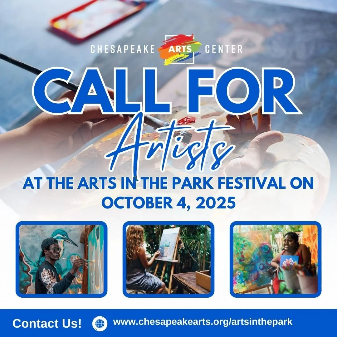 Call For Entry: Artist Demonstrations during the Chesapeake Arts Center's 11th Annual Arts in the Park Festival