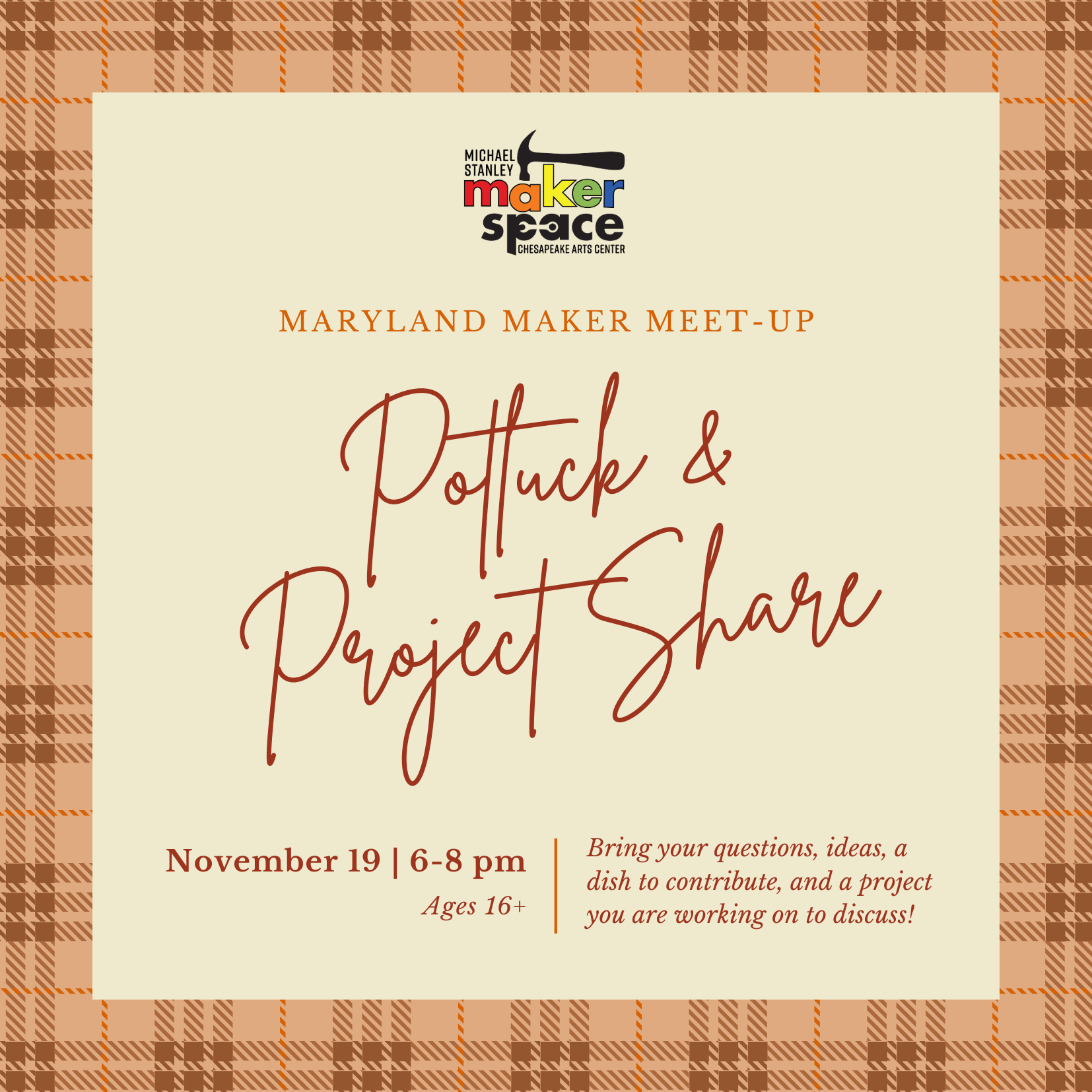 Maryland Maker Meet-Up: Potluck &amp; Project Share