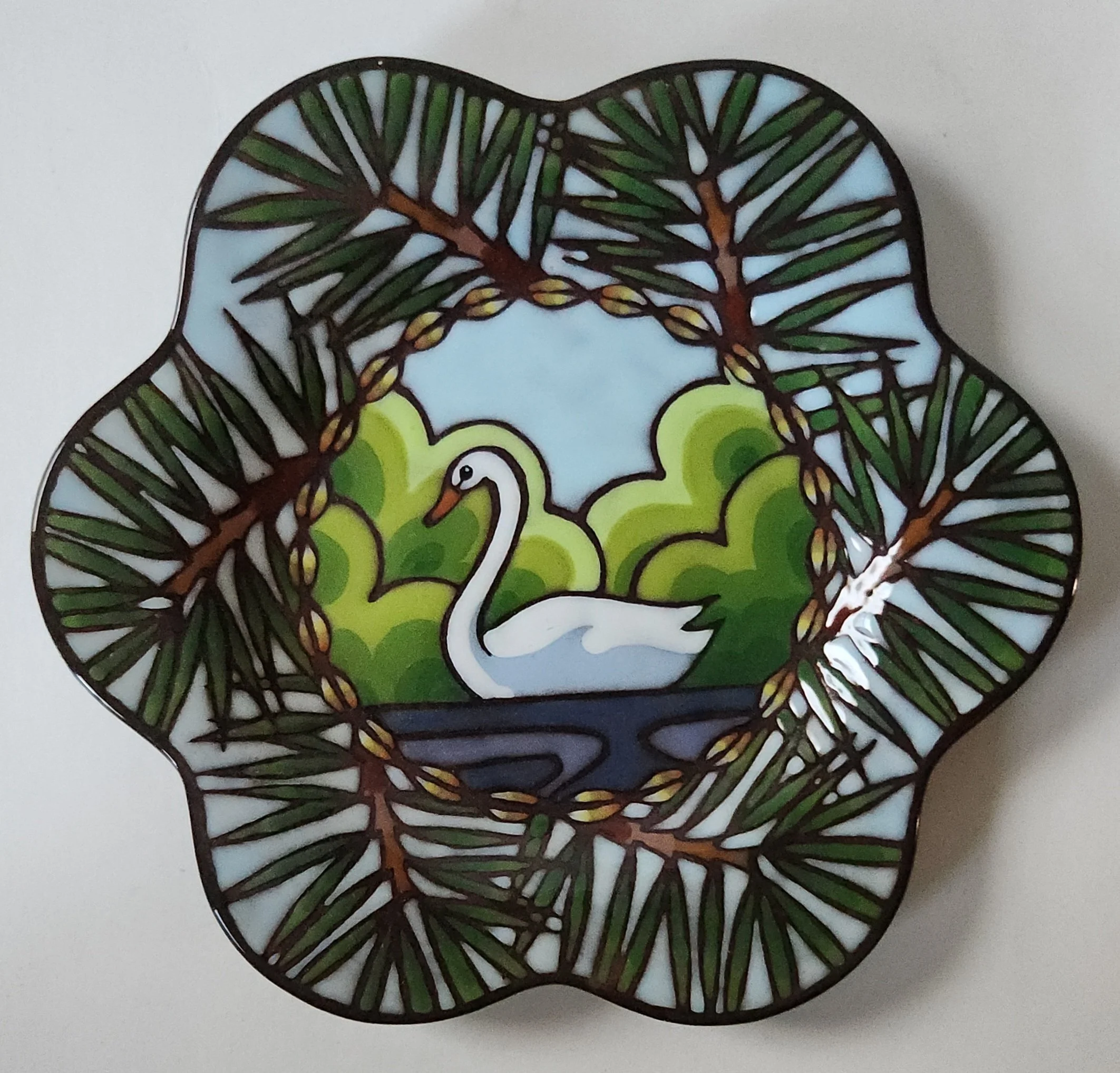 Swan plate BZuckerman 7x7x1 inches - Bonnie Zuckerman.jpg