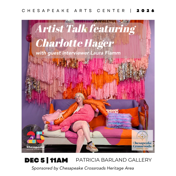 Artist talk with Artist Charlotte Hager and Guest Interviewer Laura Flamm