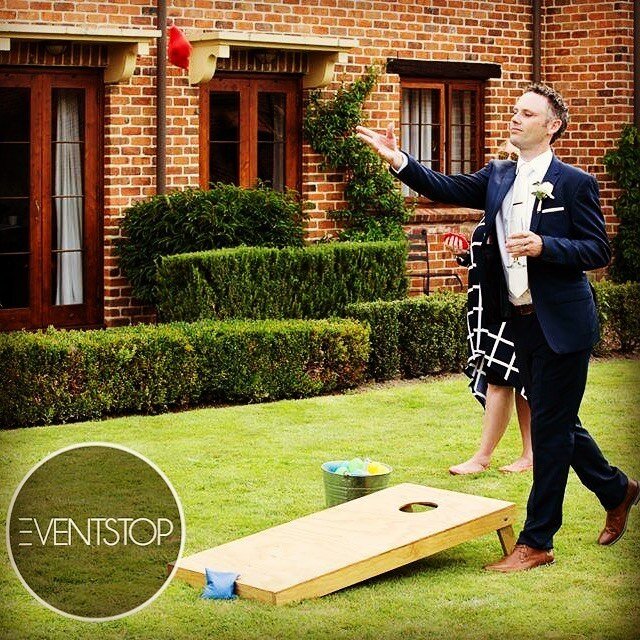 Garden games are the ideal solution to keep wedding guests entertained during the drinks reception. Please visit our website to view our full range of games available. #weddinggames #gardengames #weddingentertainment #wedding 
https://www.eventstop.i