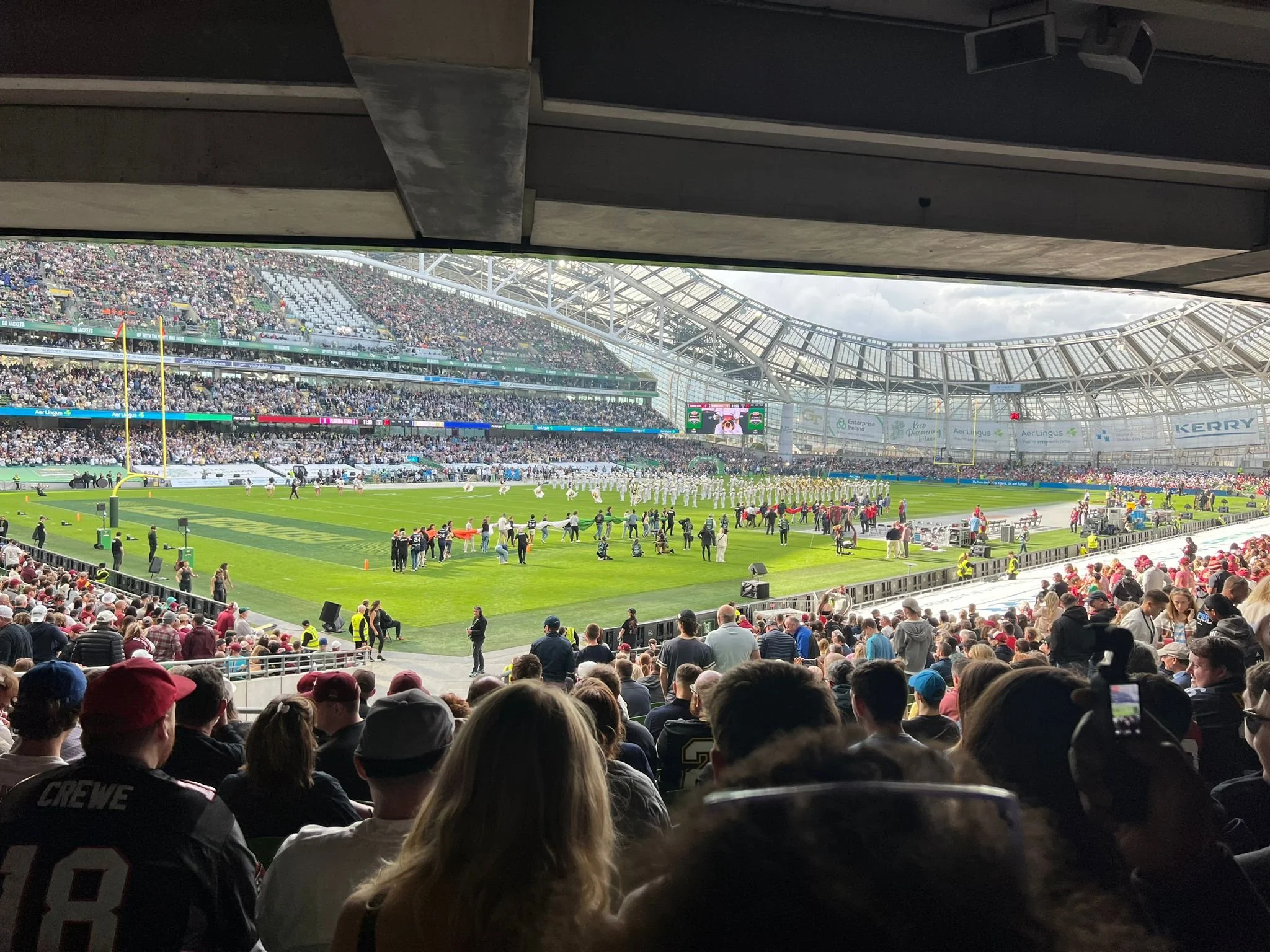 A shot from the stands