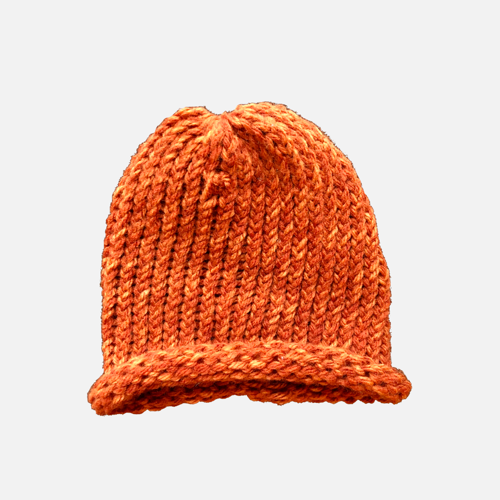 BURNT ORANGE KNIT HAT