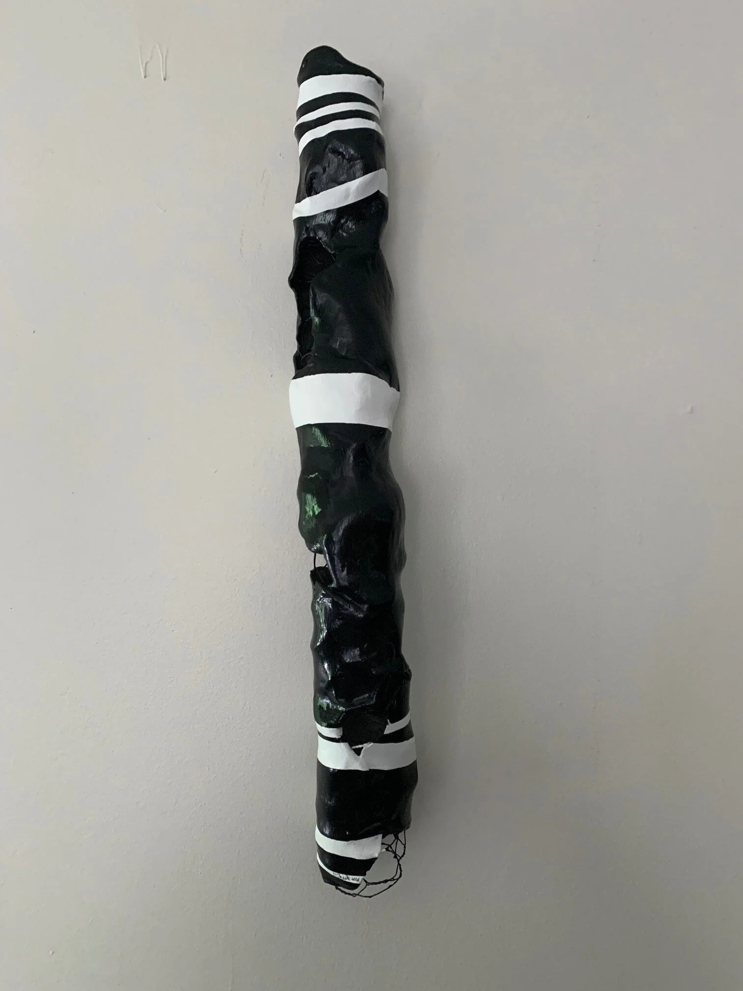 Cylinder Sculpture - Black with white stripes.jpg