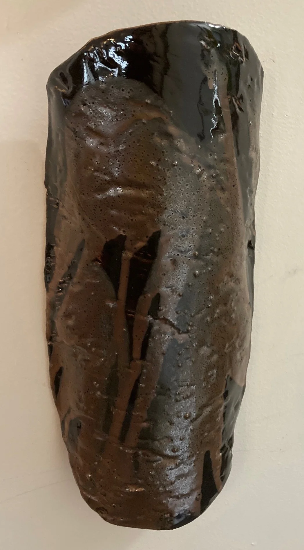 Brown Sculpture with Tan Splash 16.5 x 8.jpg