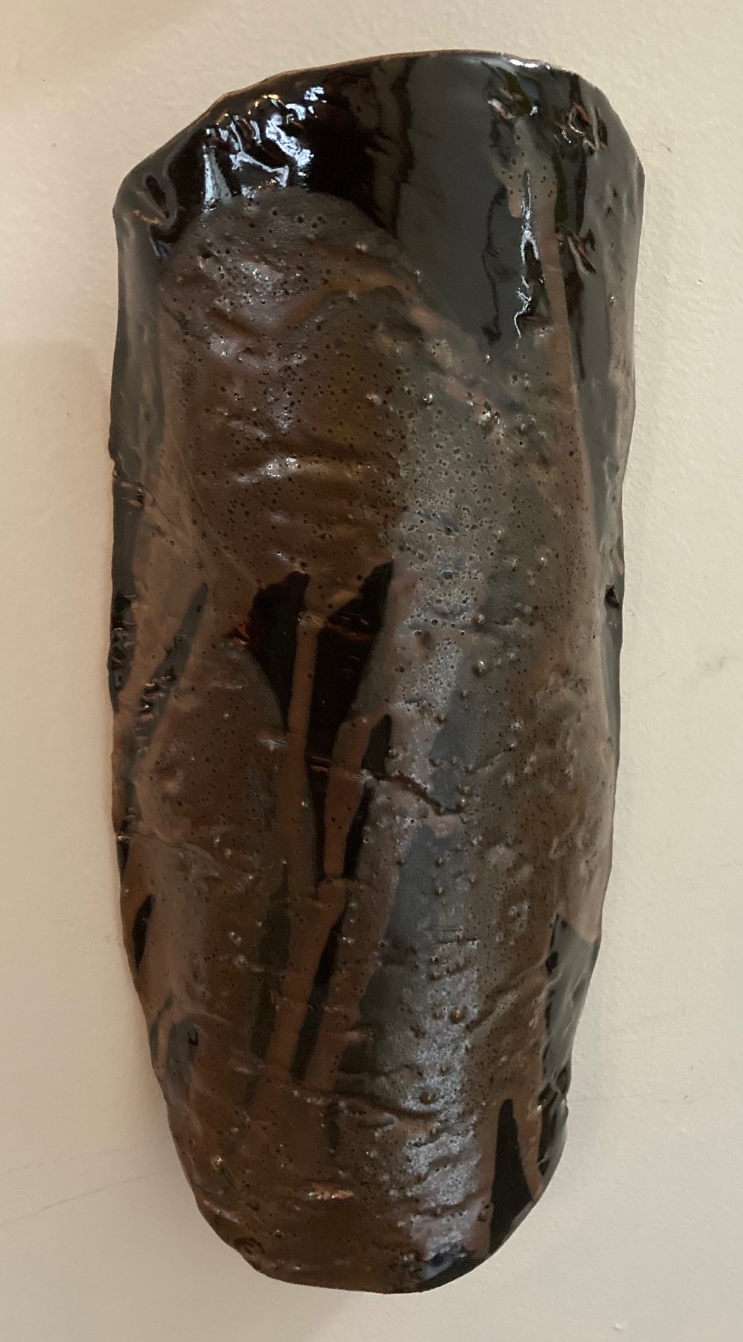Brown Sculpture with Tan Splash 16.5 x 8.jpg