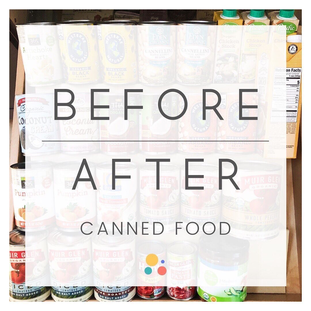Canned food *CAN* be tricky to organize, but this is by far my favorite way to organize them when space allows. All labels are clearly visible, and what you need is immediately accessible. 🥫✔️ 👌