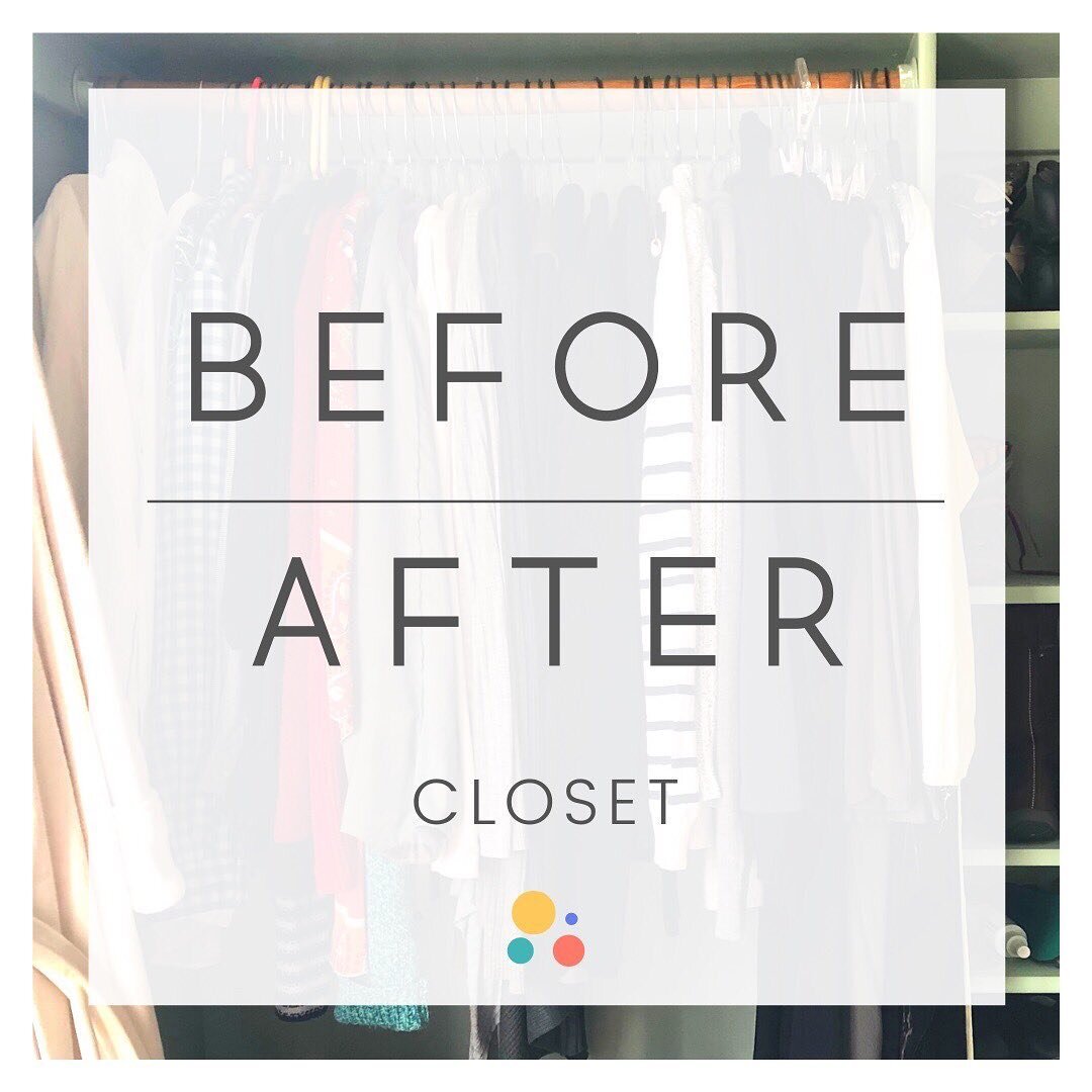 This may not be the most dramatic visual transformation, but it was a BIG shift for my client.
⠀⠀
In one afternoon we got rid of several bags worth of clothing and shoes. We tossed so many pairs of shoes that we could get rid of the extra shoe rack t