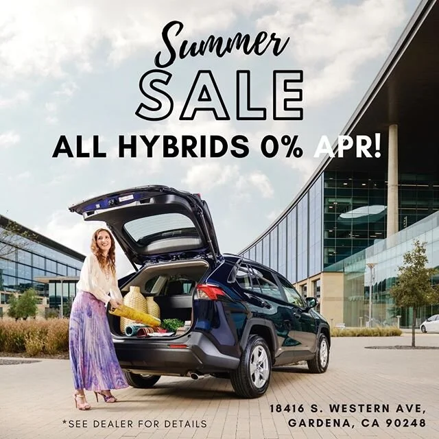 Right now is a great time to get a hybrid from South Bay Toyota, because we're offering 0% APR! Hurry in while this offer lasts. 18416 S. Western Ave, Gardena, CA 90248 - 405 Exit Western, one easy block from the FWY. #Toyota #Hybrid #SouthBay #South