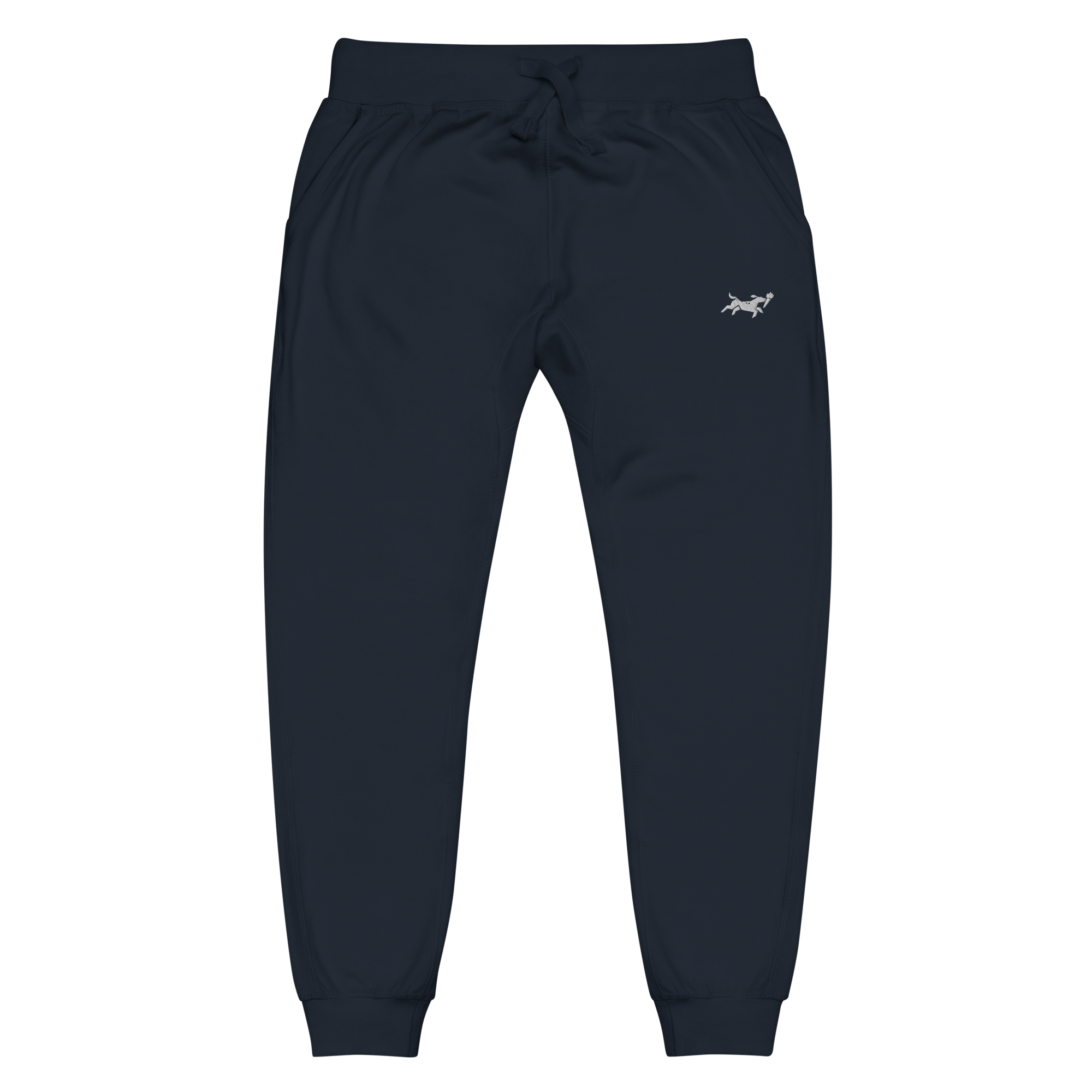 unisex-fleece-sweatpants-navy-blazer-front-68c19e2d6b4a6.png