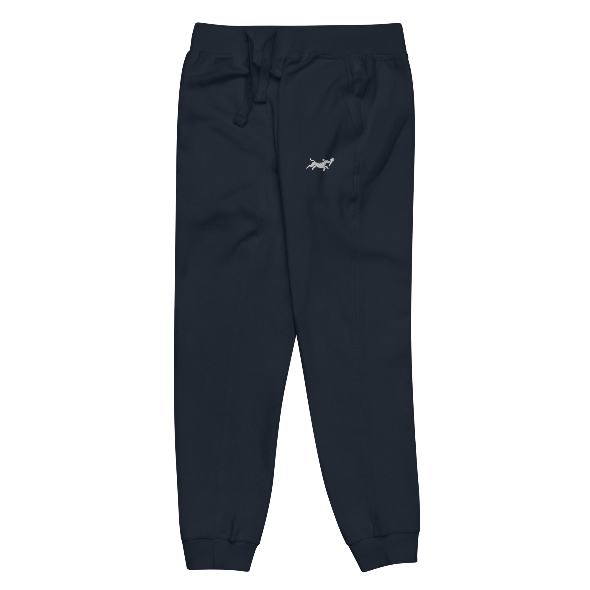 unisex-fleece-sweatpants-navy-blazer-front-left-68c19e2d6b55b.png