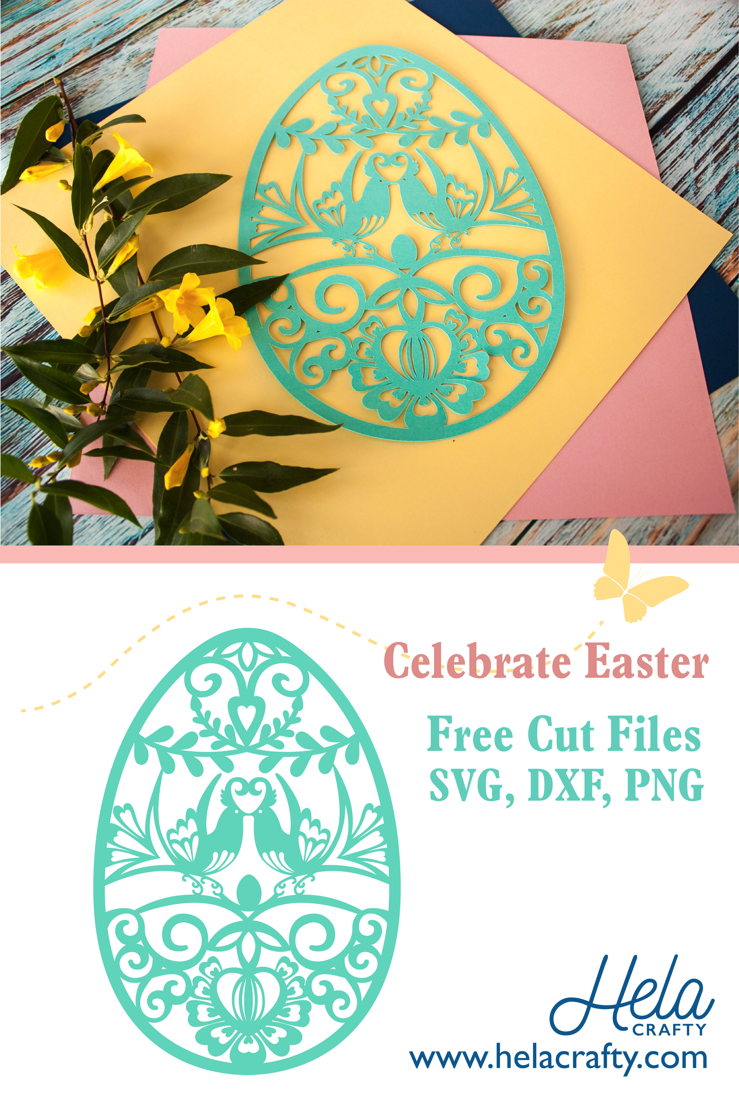 Download Easter Decoration Love Birds Free Svg Dxf Png Download For Cricut Silhouette Cameo Glowforge Hela Crafty