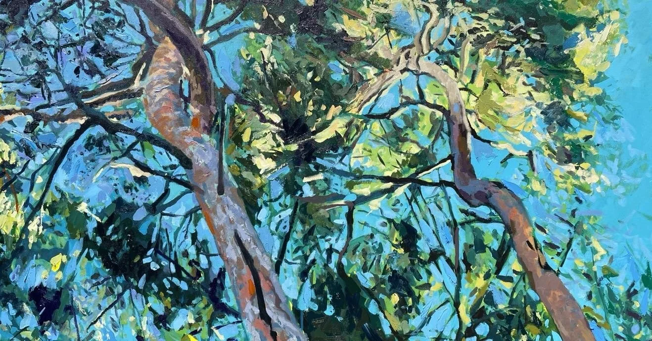 'Vertical Time III', 122 x 61 cms, Oil & Acrylic on Canvas #ADRolloartist #Woodland #Dorset #Sherborne #dorsetart #dorsetsrtist #treesarelife #tree #trees #treesofinstagram #contemporaryart #contemporarypainting #contemporaryartist #contemporarya