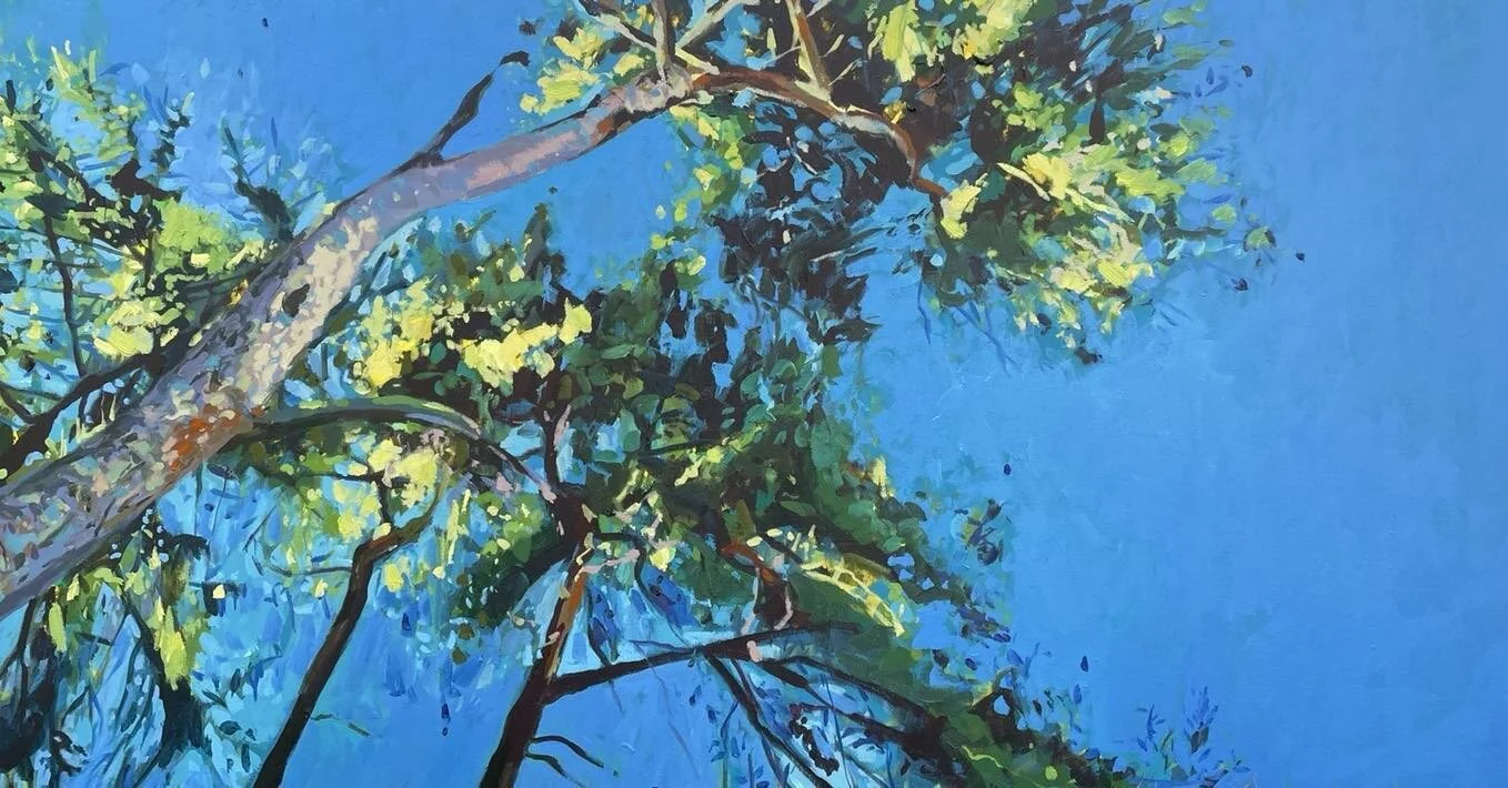 'Vertical Time V', 122 x 61 cms, Acrylic & Oil Paint in canvas #ADRolloartist #woodland #verticaltime #Dorset #dorsetartists #dorsetartist #livinginthemoment #light #colour #tree #trees #landscape #contempraryart #contemporarypainting #contempora