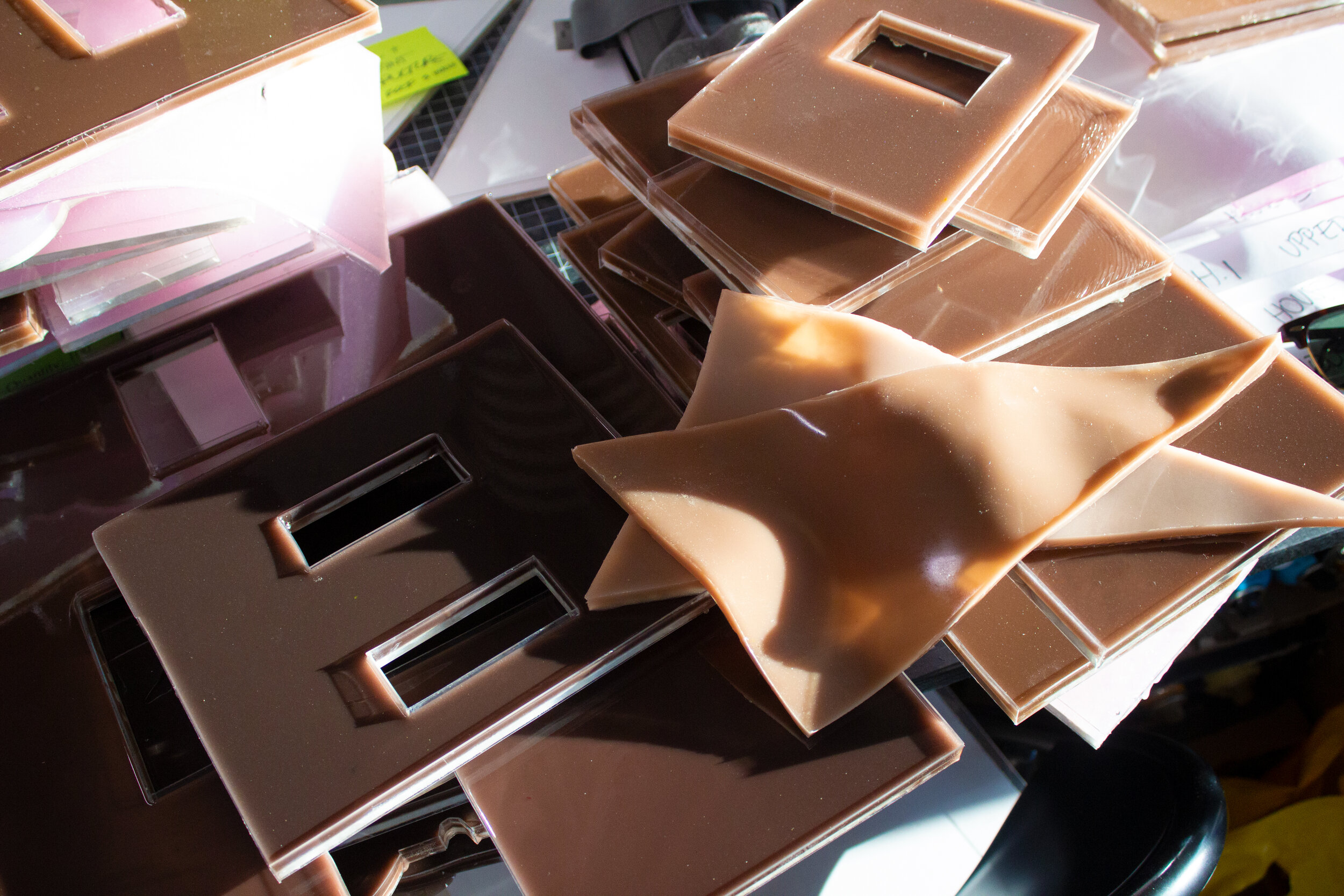 Done with a certain level of curation and play, and working from the same material palette powdery, glossy, matte, shimmery, metallic, and skin-like, each house was given a different look to accentuate or alter its features. Just as the production o