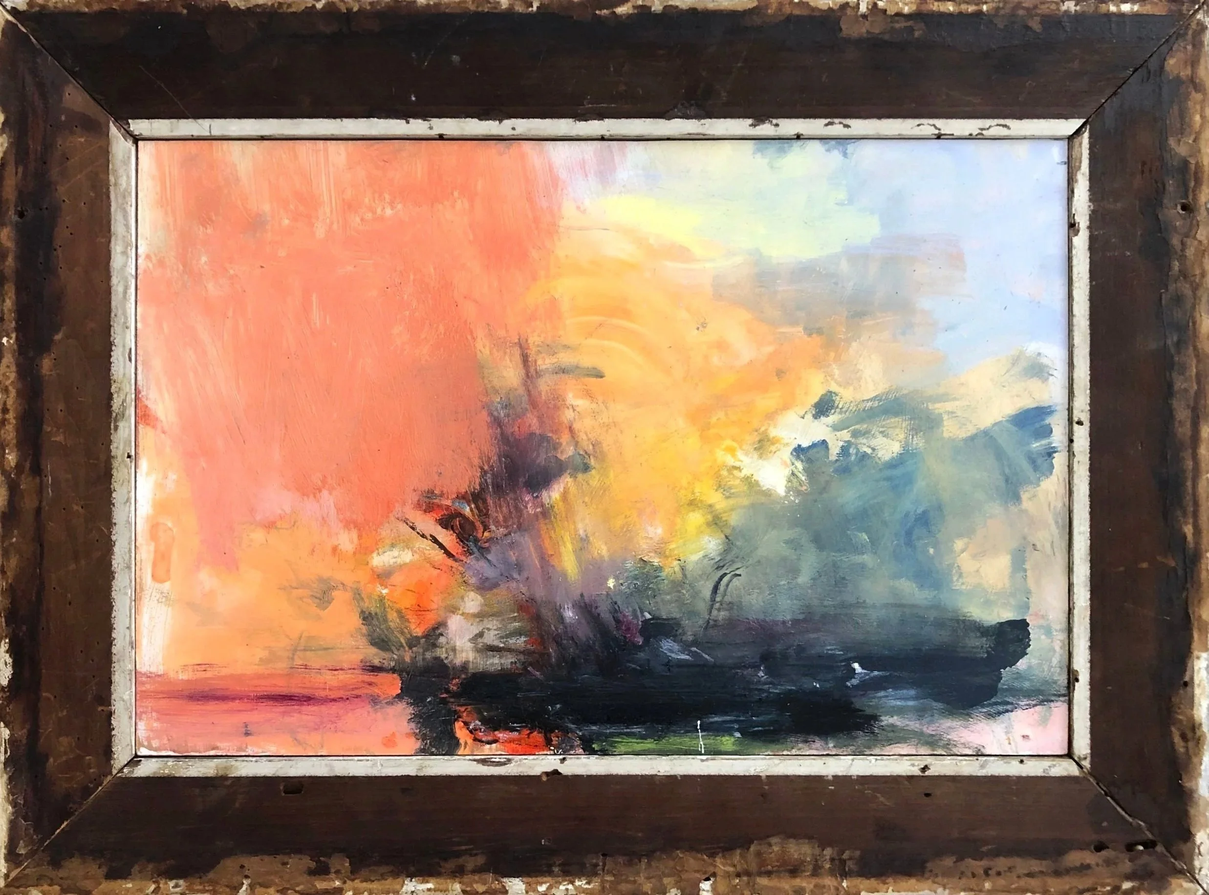 Fire & Water, oil on wood panel, 18" x 26"