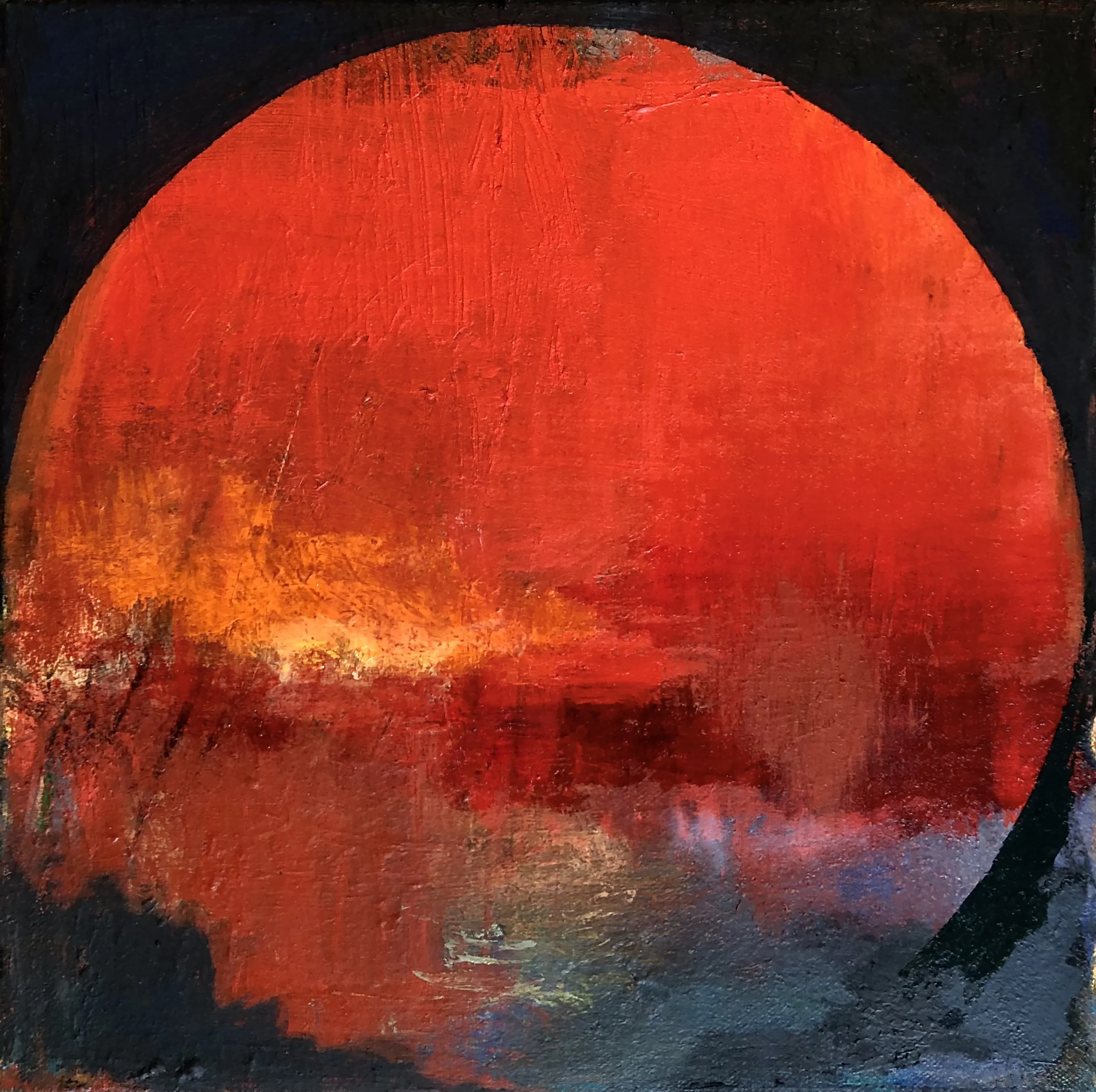 Red Planet, oil on canvas, 12" x 12"