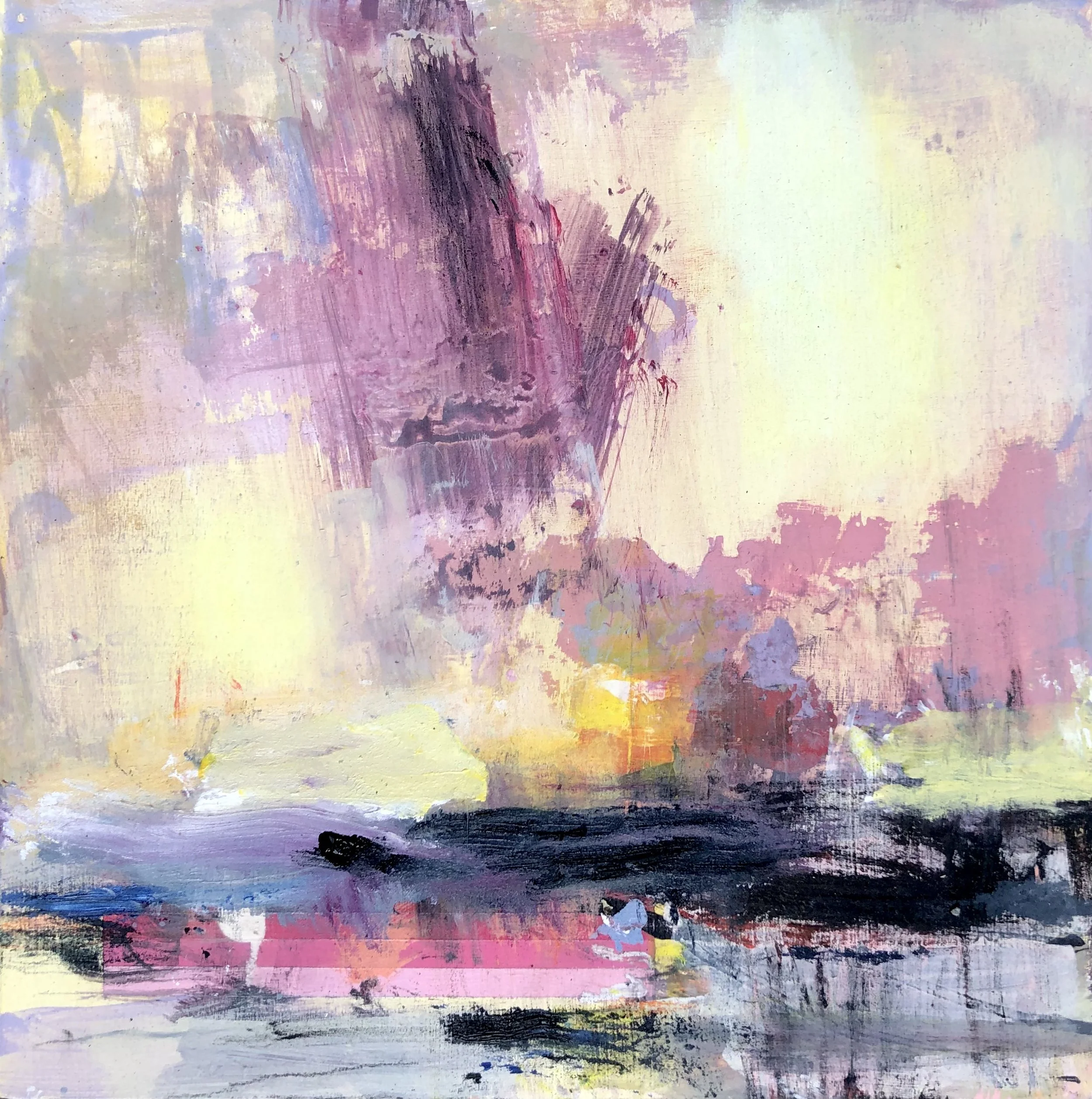 California 3, oil on board, 10" x 10"