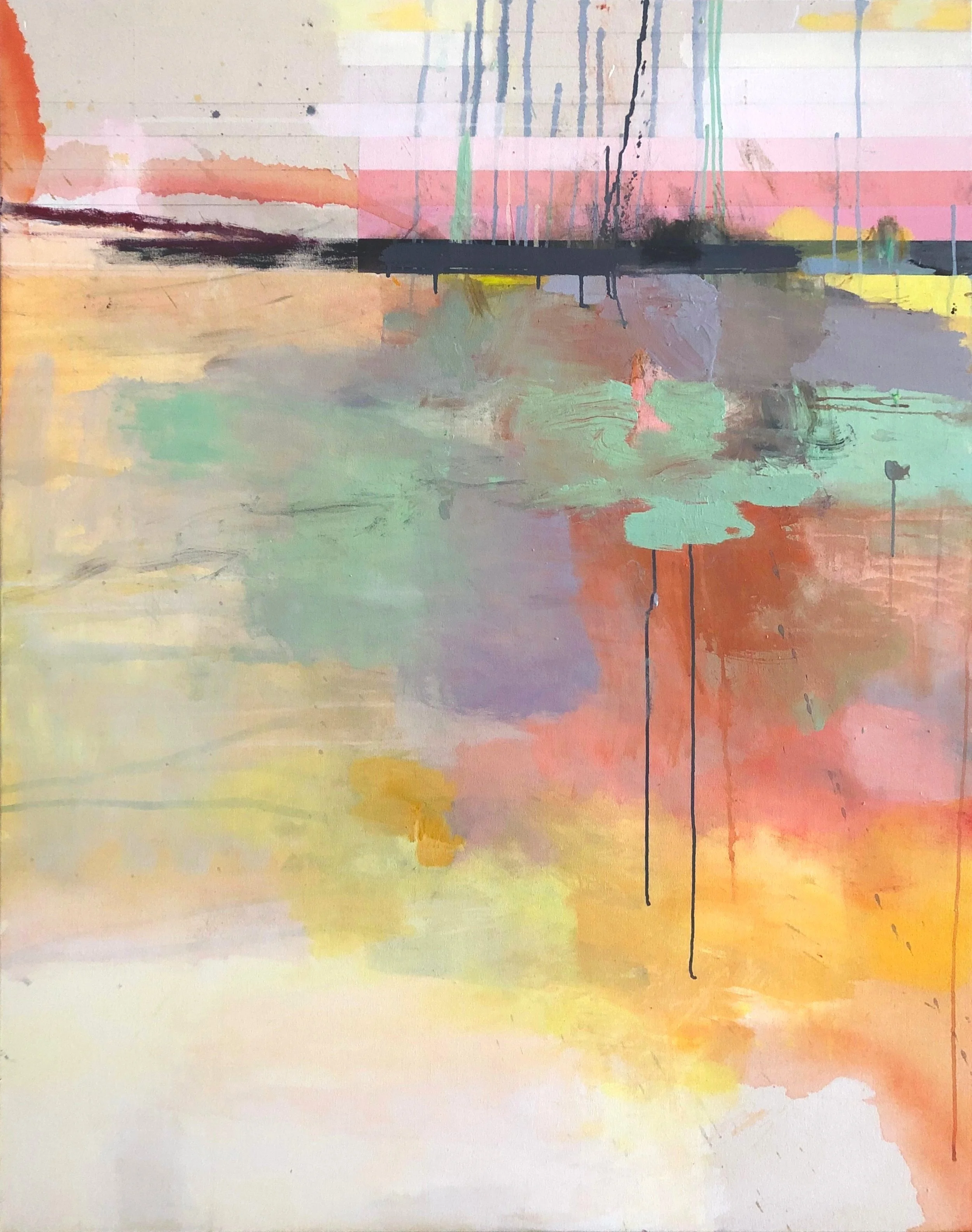 Dreaded Sunset IV, oil on canvas, 54" x 40"