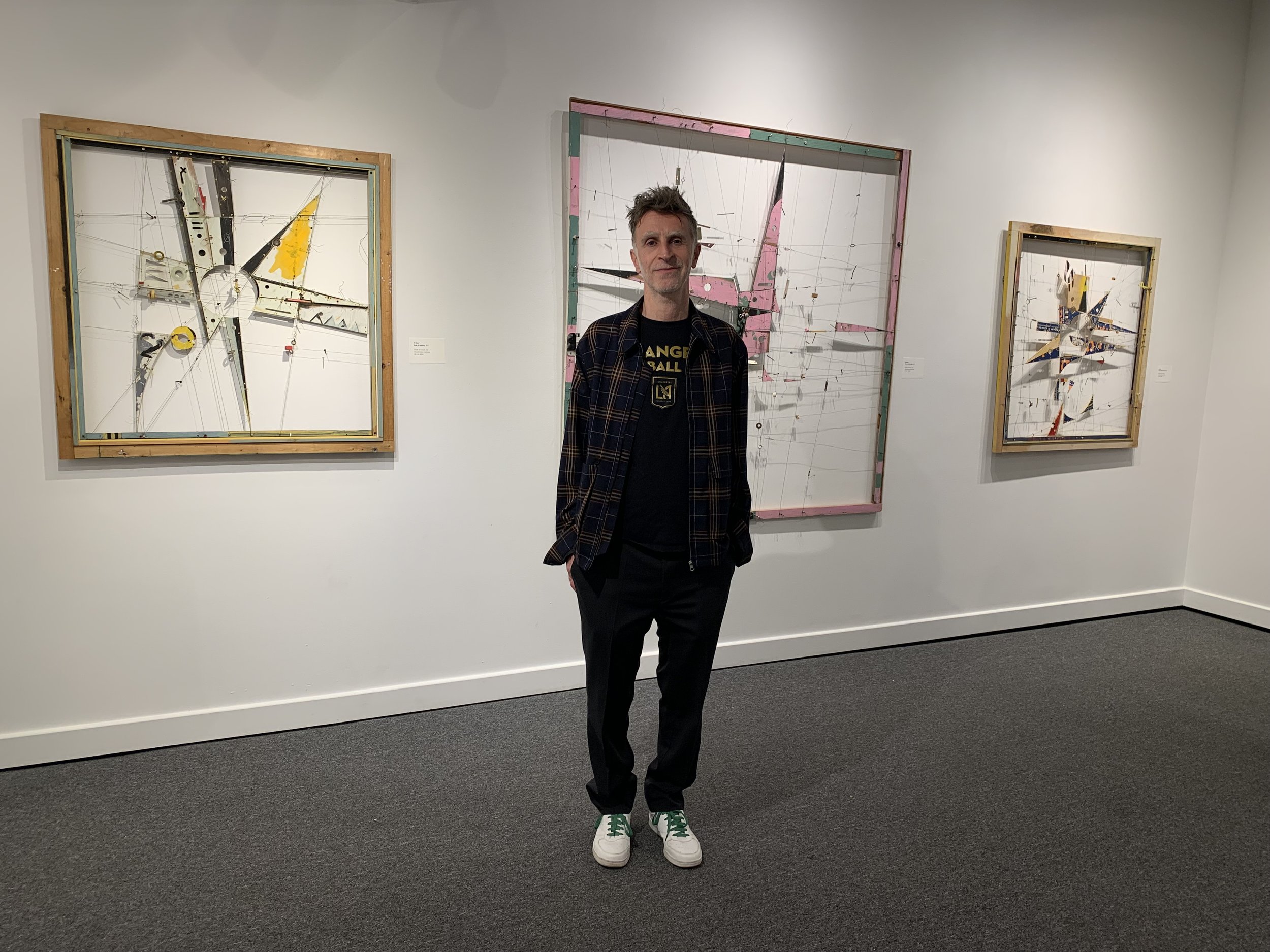 Me standing in the way of my wire paintings